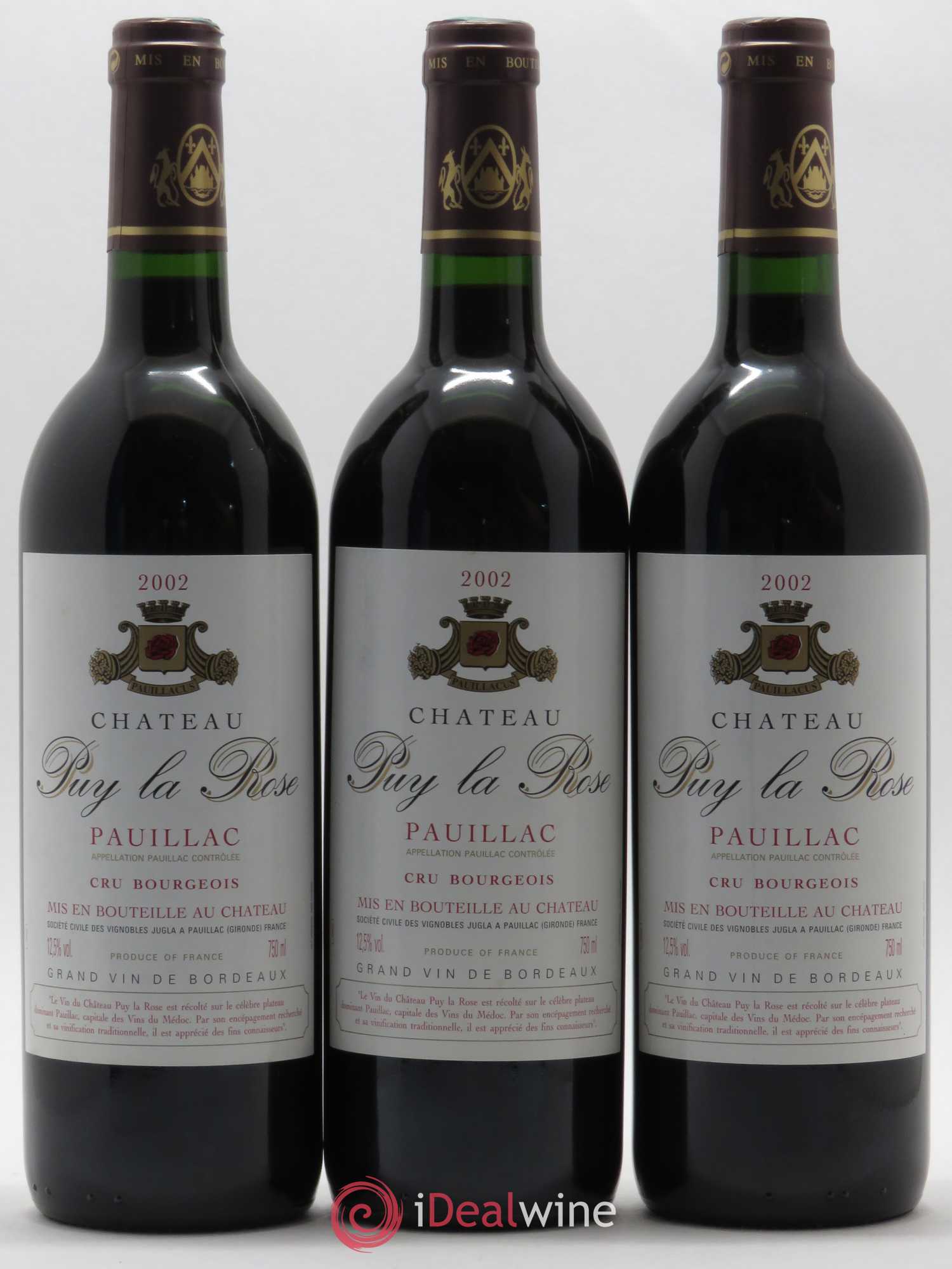 Pauillac Château Puy La Rose (sans prix de réserve) 2002 - Lot de 6 bouteilles - 2