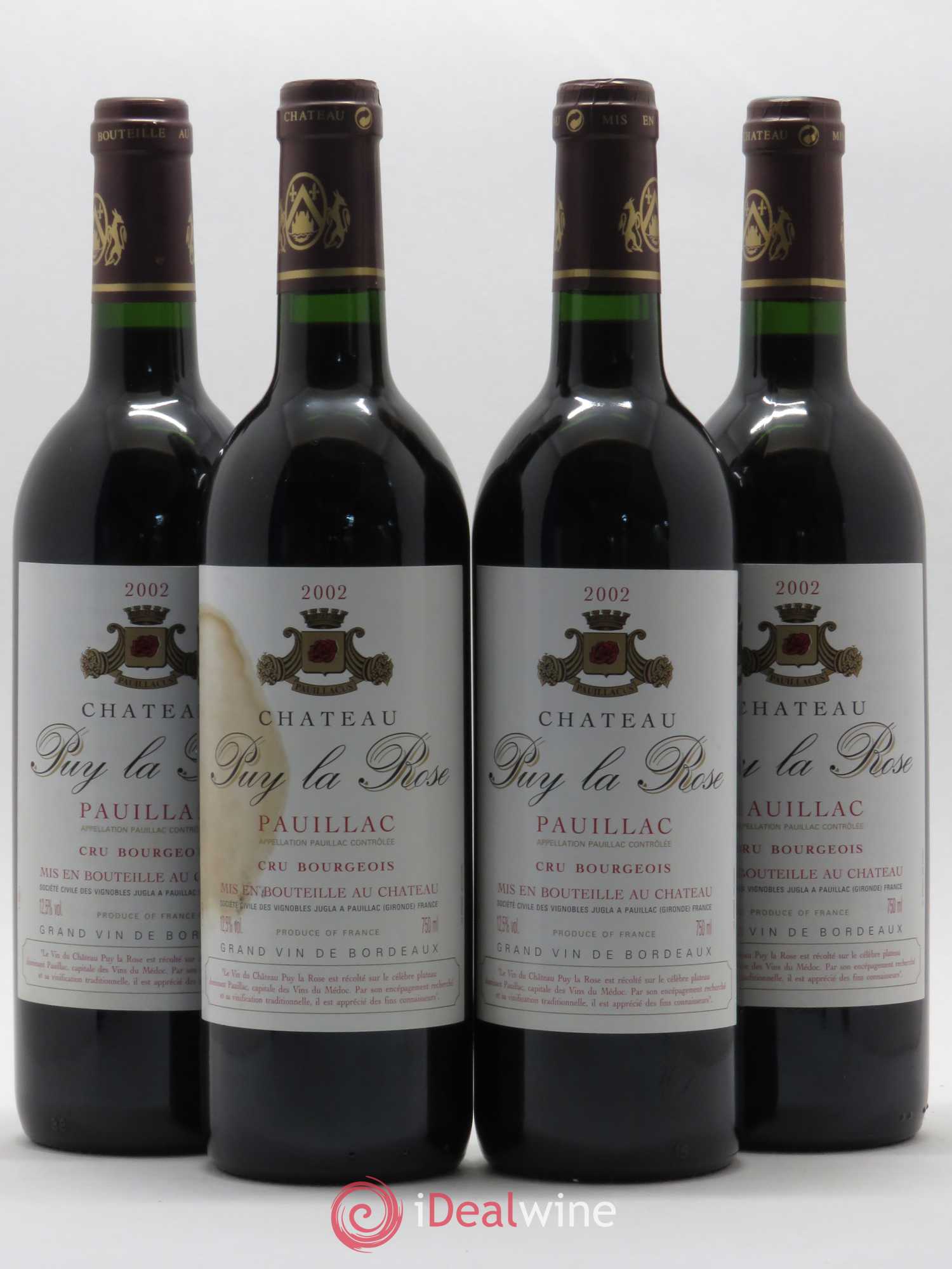 Pauillac Château Puy La Rose (sans prix de réserve) 2002 - Posten von 4 Flaschen - 0
