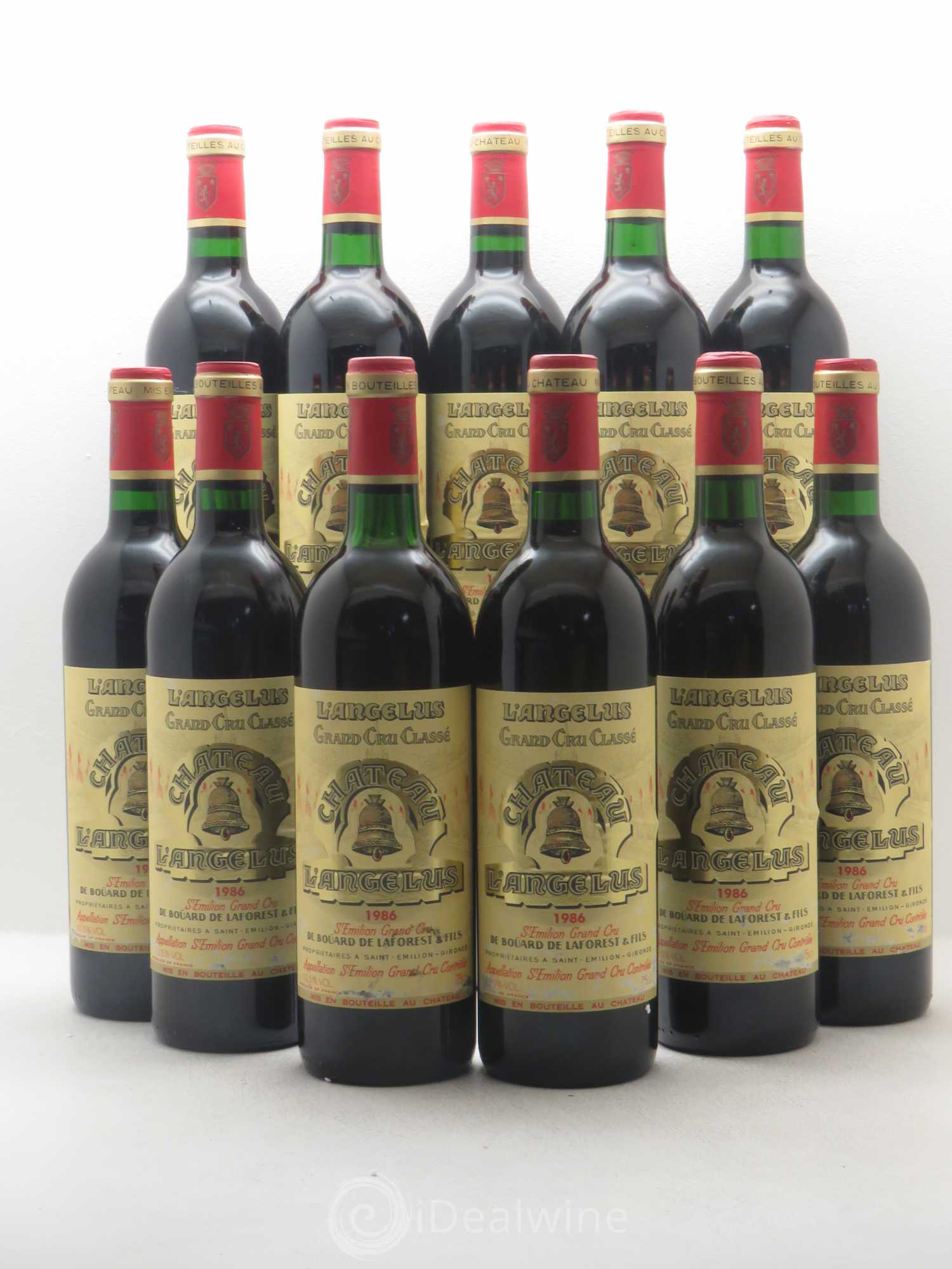 Château Angélus 1er Grand Cru Classé A 1986 - Lot de 11 bouteilles - 0