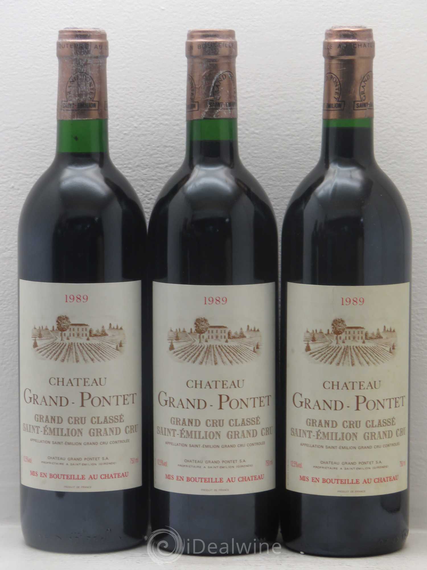 Château Grand Pontet Grand Cru Classé 1989 - Lot de 12 bouteilles - 2