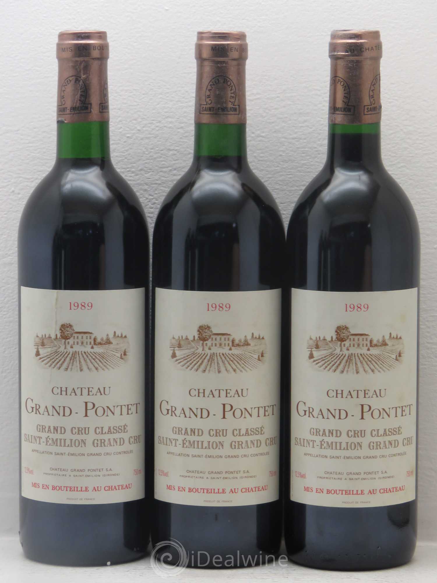 Château Grand Pontet Grand Cru Classé 1989 - Lot de 12 bouteilles - 3