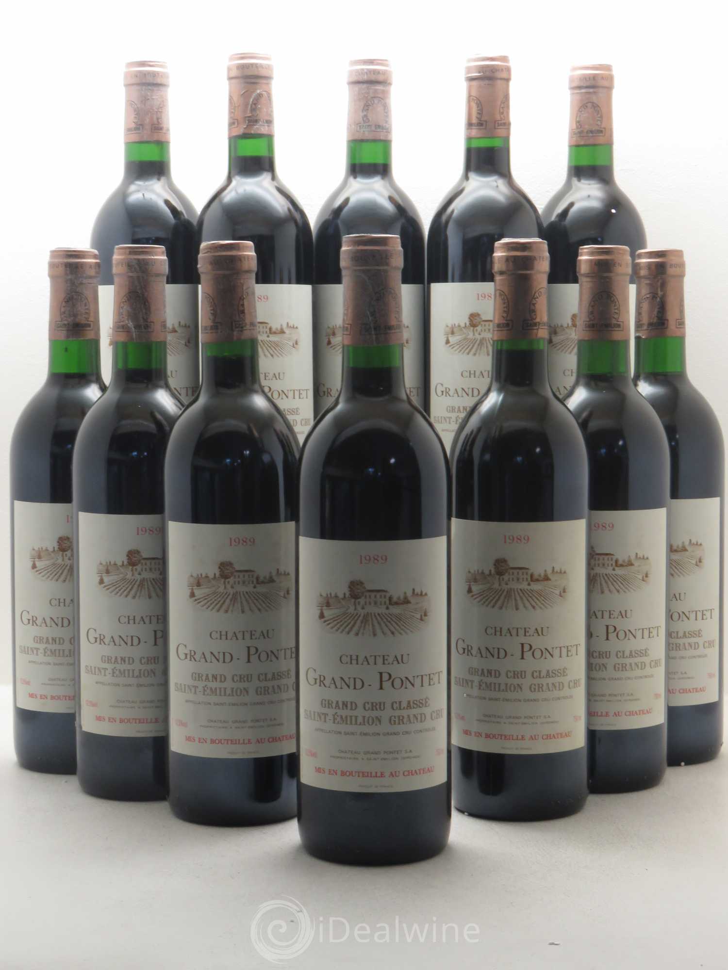 Château Grand Pontet Grand Cru Classé 1989 - Lot de 12 bouteilles - 0