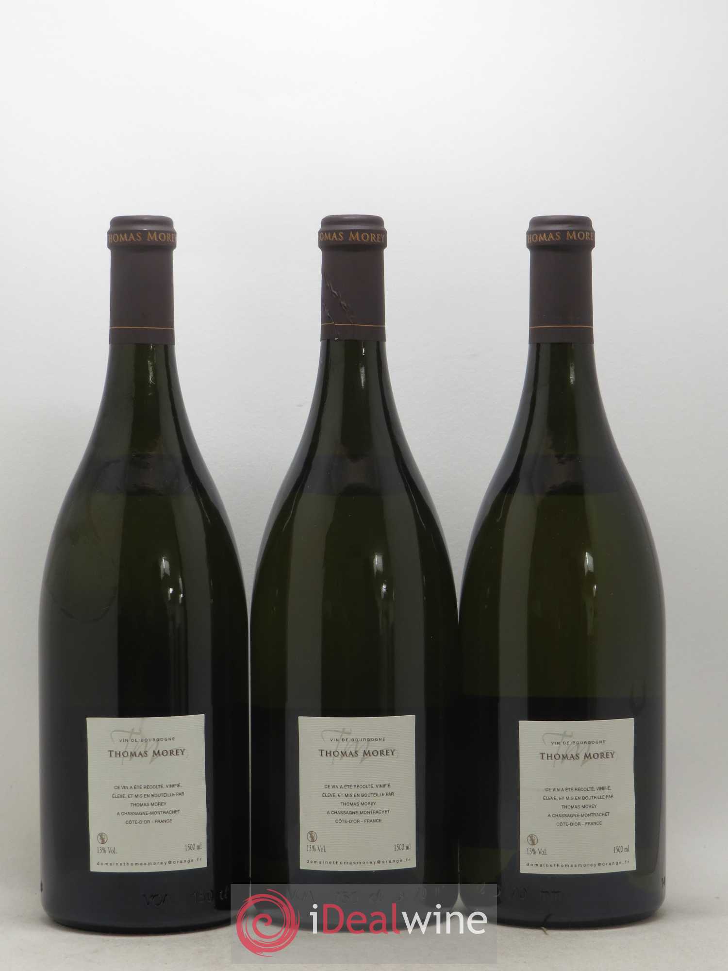 Chassagne-Montrachet 1er Cru Vide Bourse Thomas Morey  (sans prix de réserve) 2018 - Lot de 3 magnums - 1