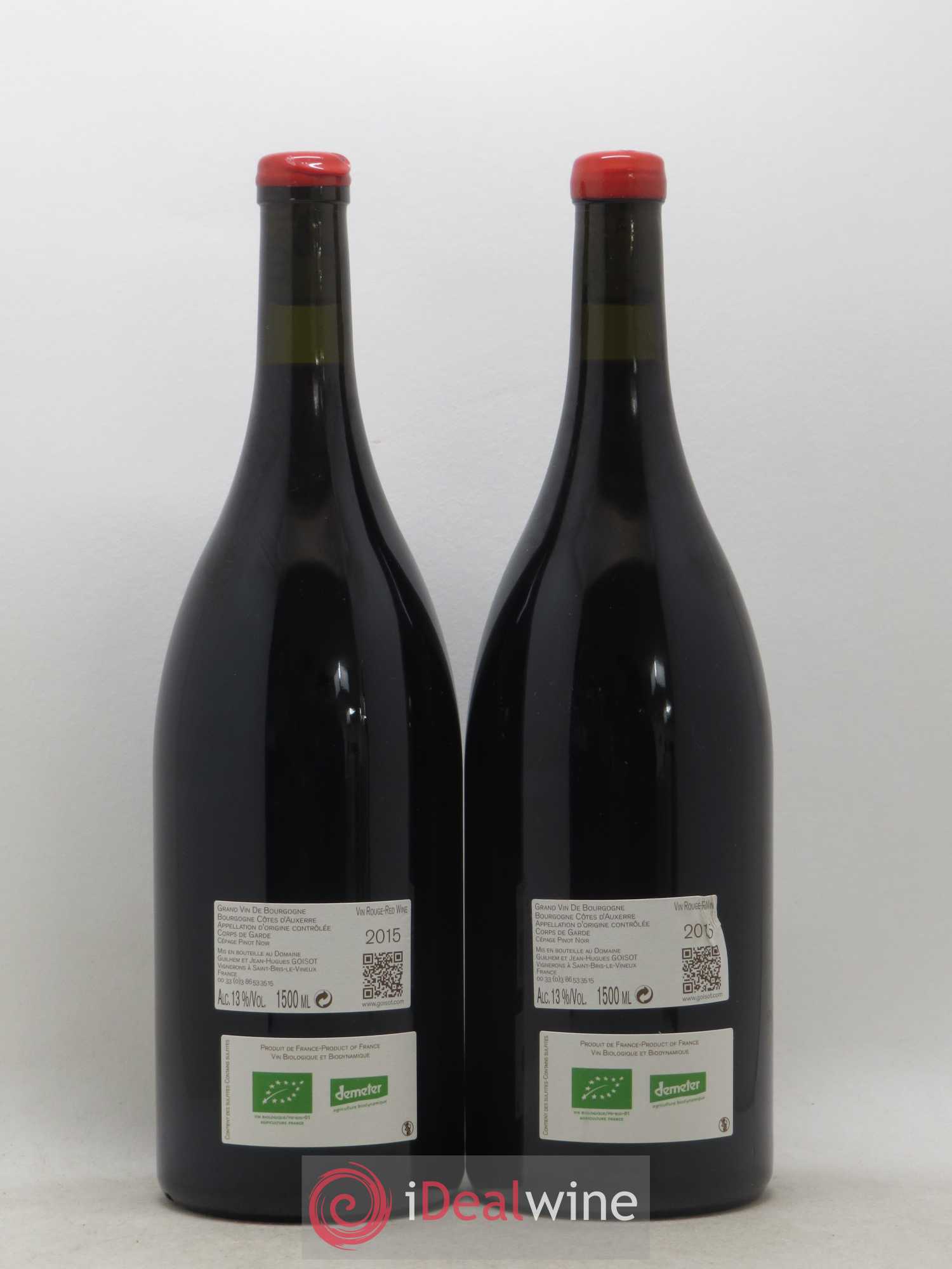 Bourgogne Côtes d'Auxerre Corps de Garde Goisot 2015 - Lot de 2 magnums - 1