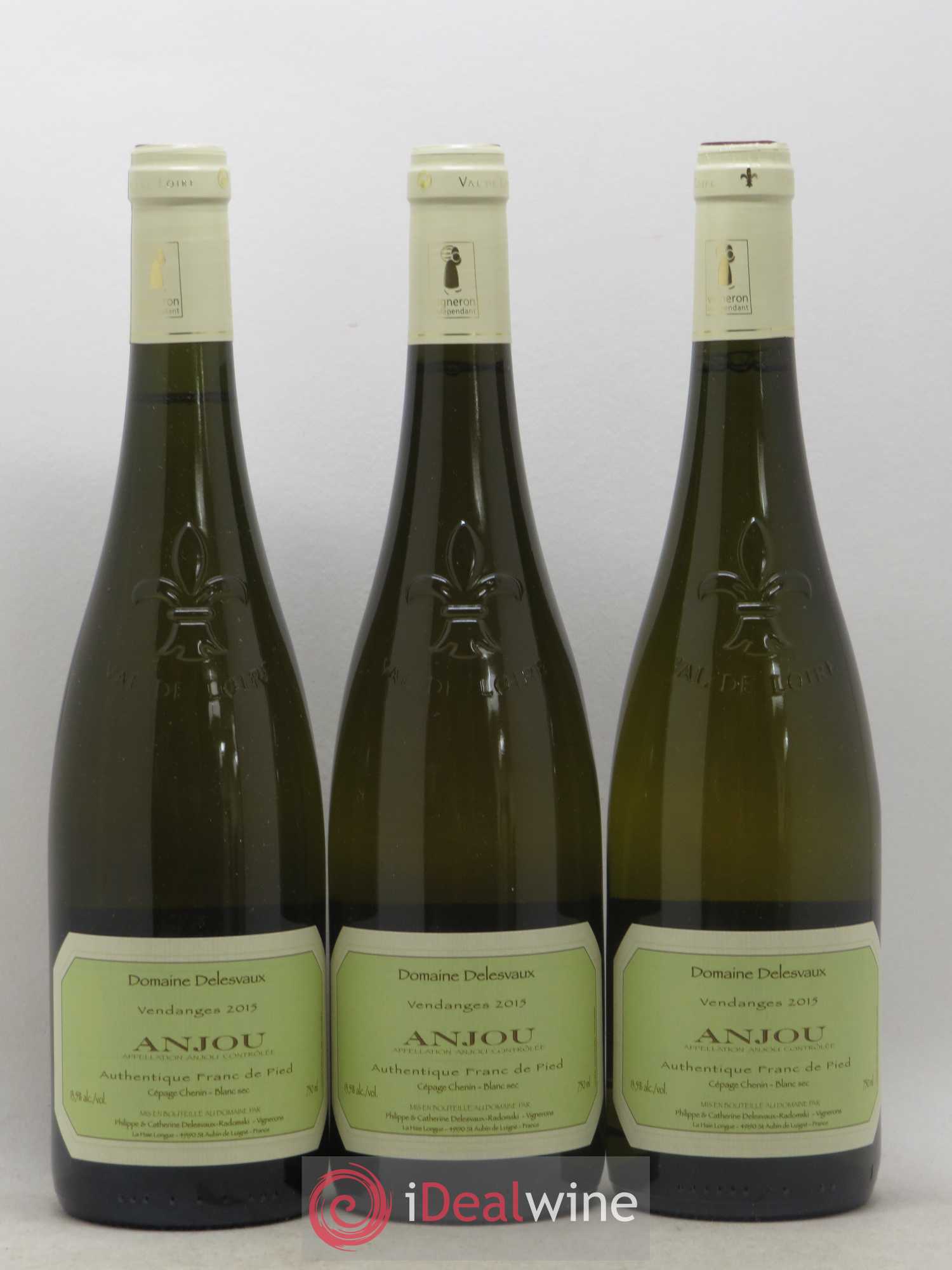 Anjou Franc De Pied Domaine Delesvaux 2015 - Posten von 3 Flaschen - 0