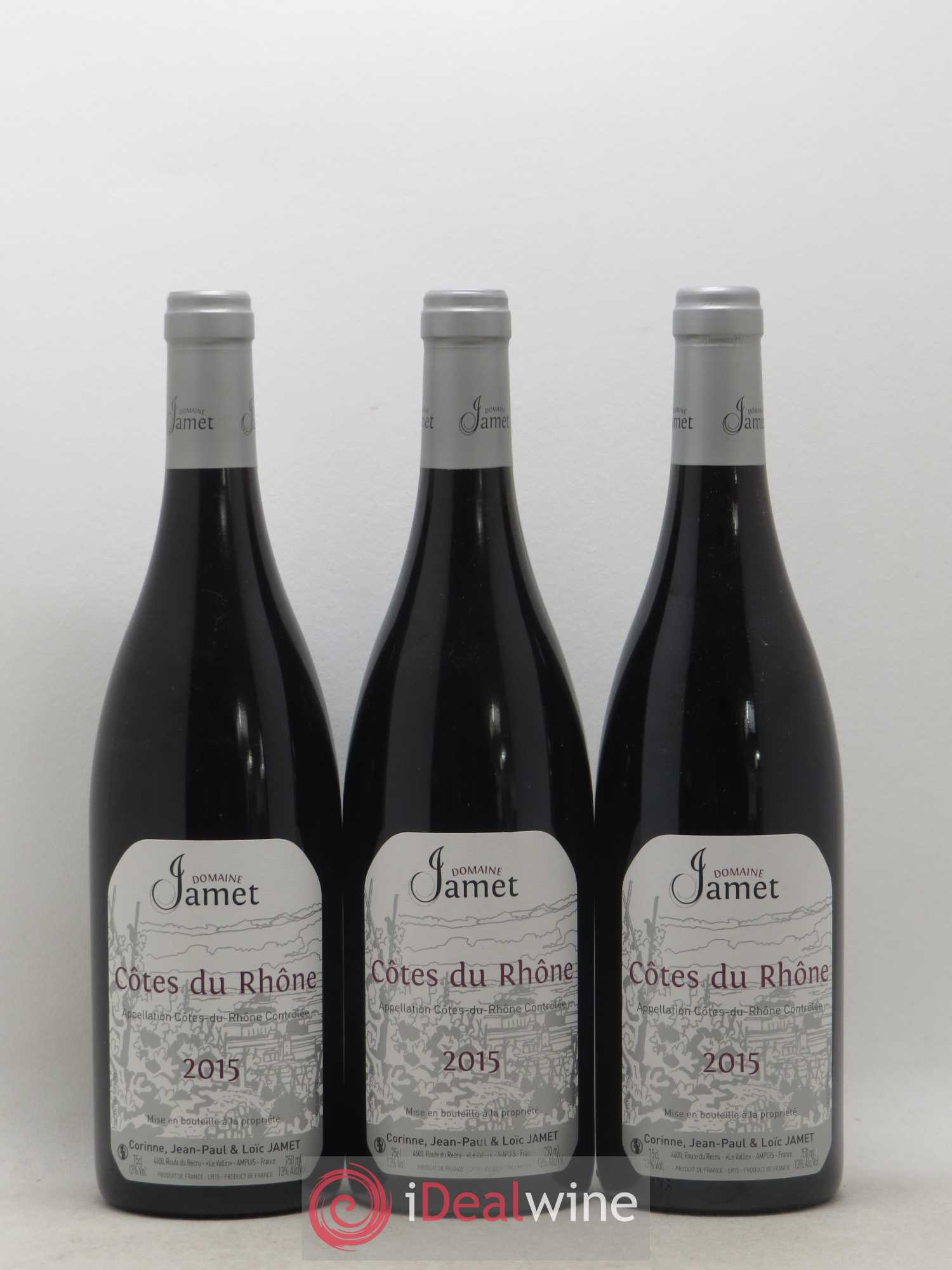 Côtes-du-Rhône Jamet (Domaine) 2015 - Lot de 3 bouteilles - 0