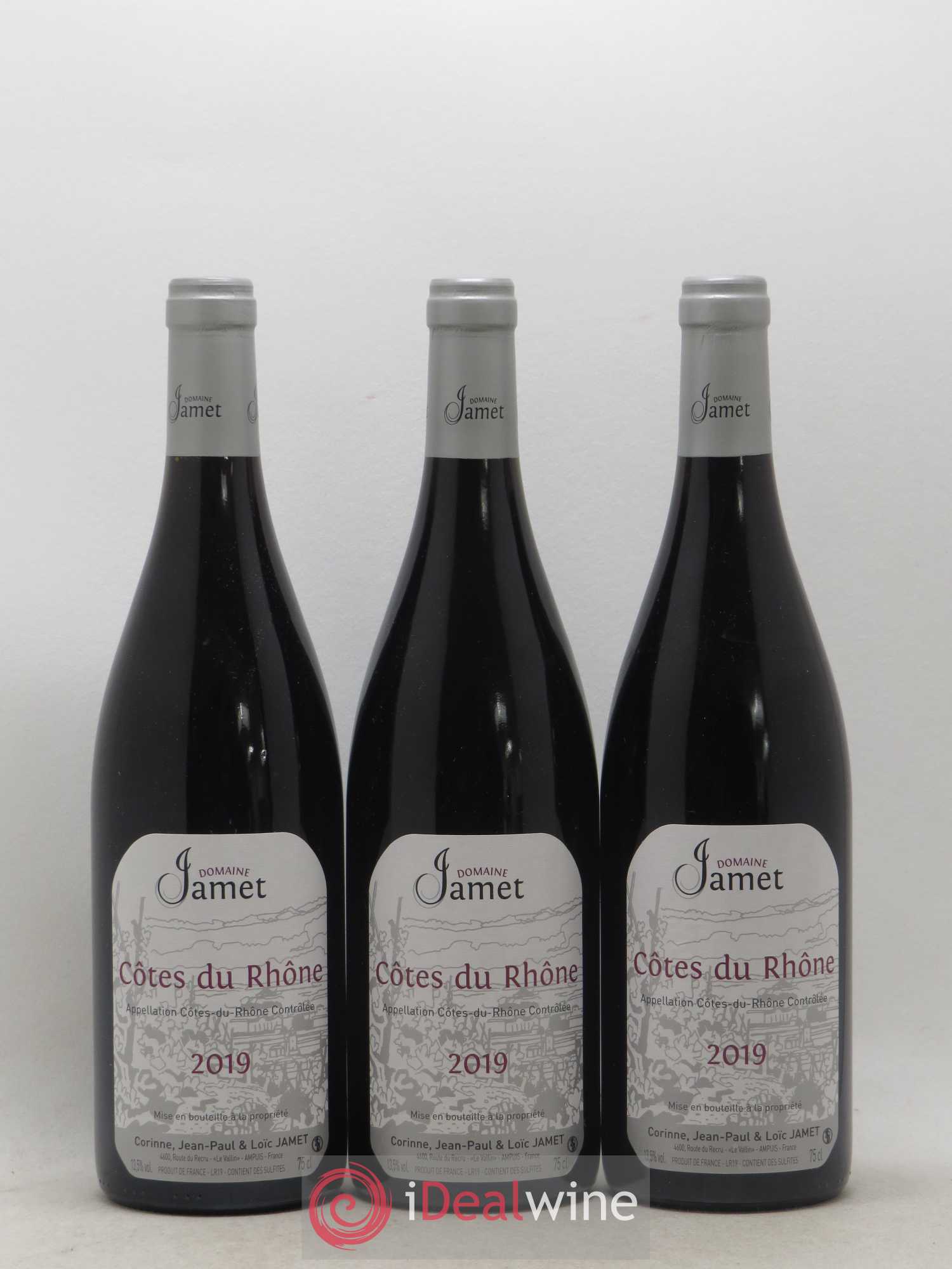 Côtes-du-Rhône Jamet (Domaine) 2019 - Lot de 3 bouteilles - 0