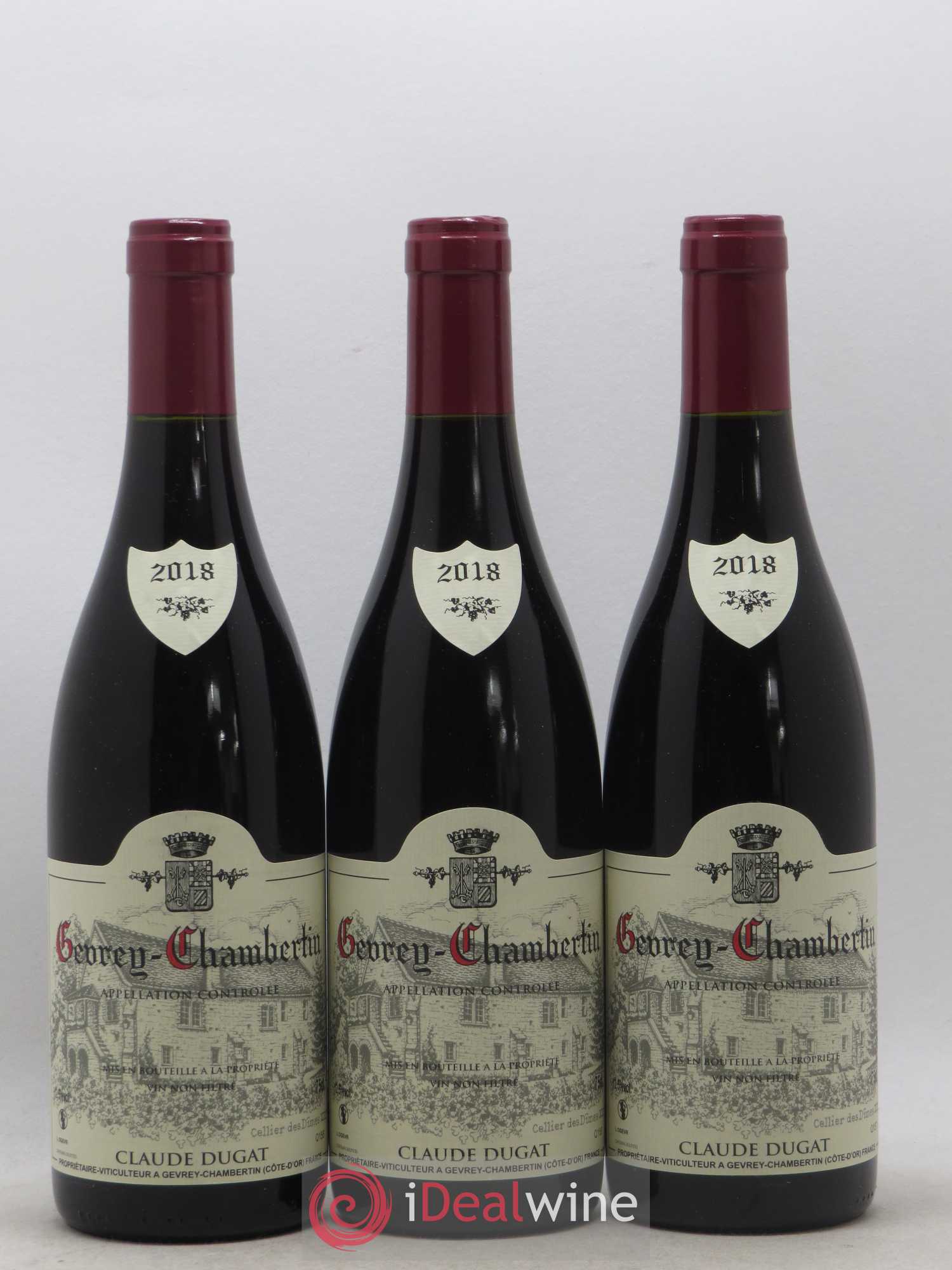 Gevrey-Chambertin Claude Dugat 2018 - Lot de 3 bouteilles - 0