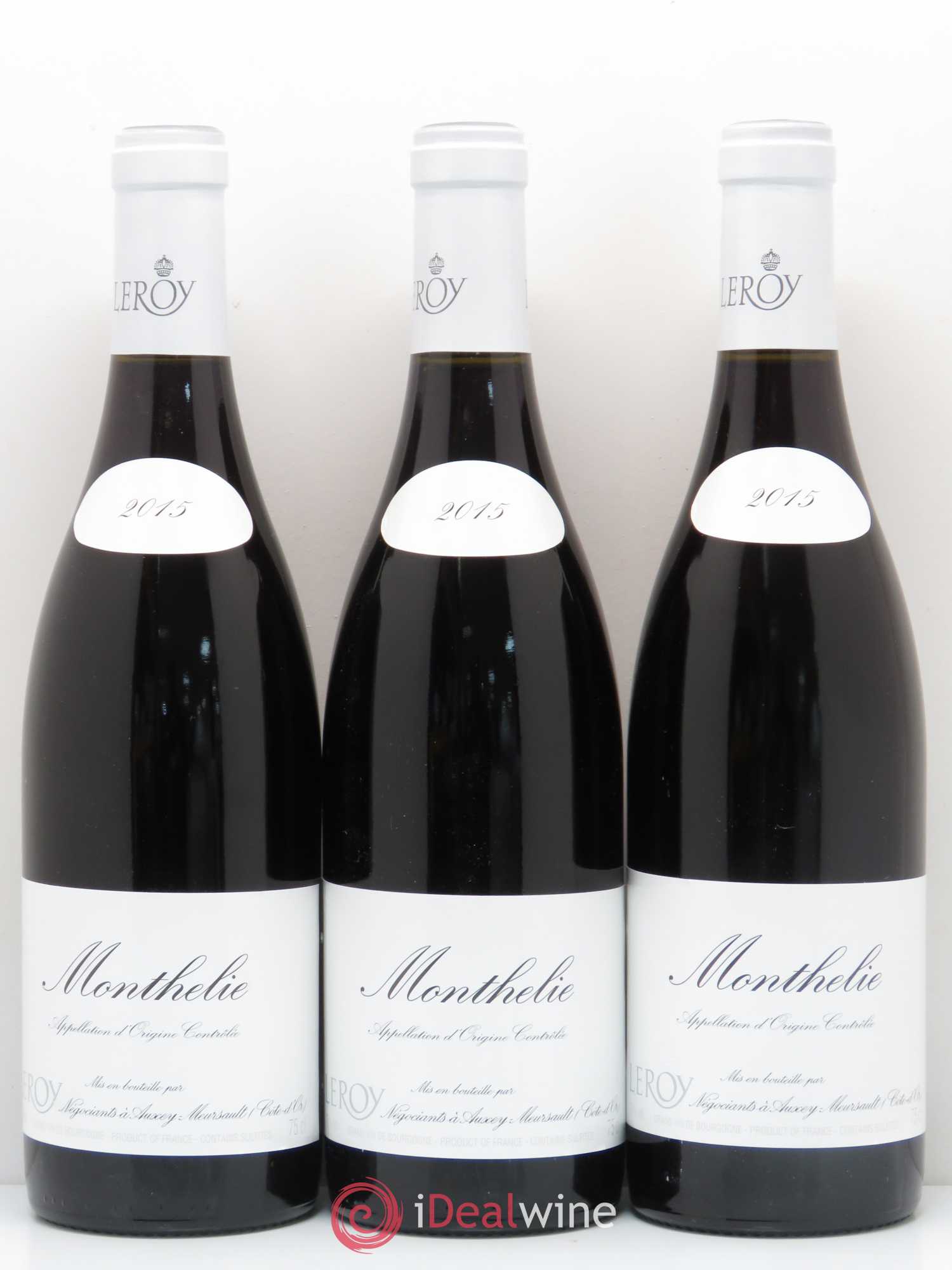 Monthélie Leroy SA 2015 - Lot de 3 bouteilles - 0