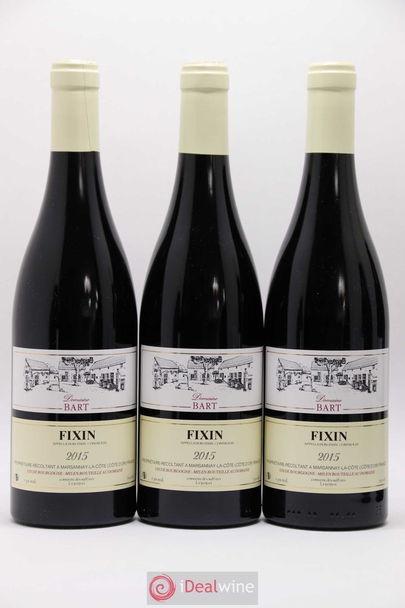 Fixin Domaine Bart 2015 - Posten von 6 Flaschen - 2