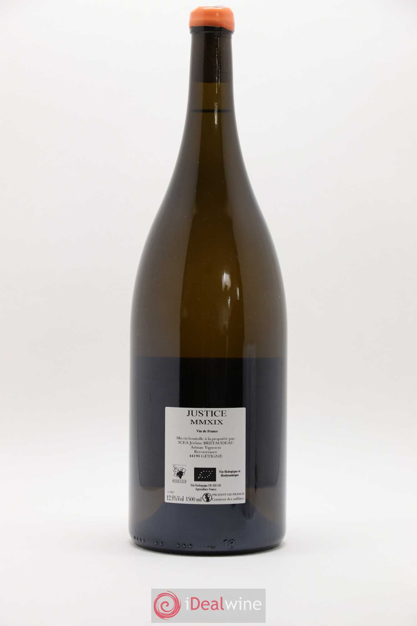 Vin de France La Justice Jérôme Bretaudeau - Domaine de Bellevue 2019 - Lot de 1 magnum - 1