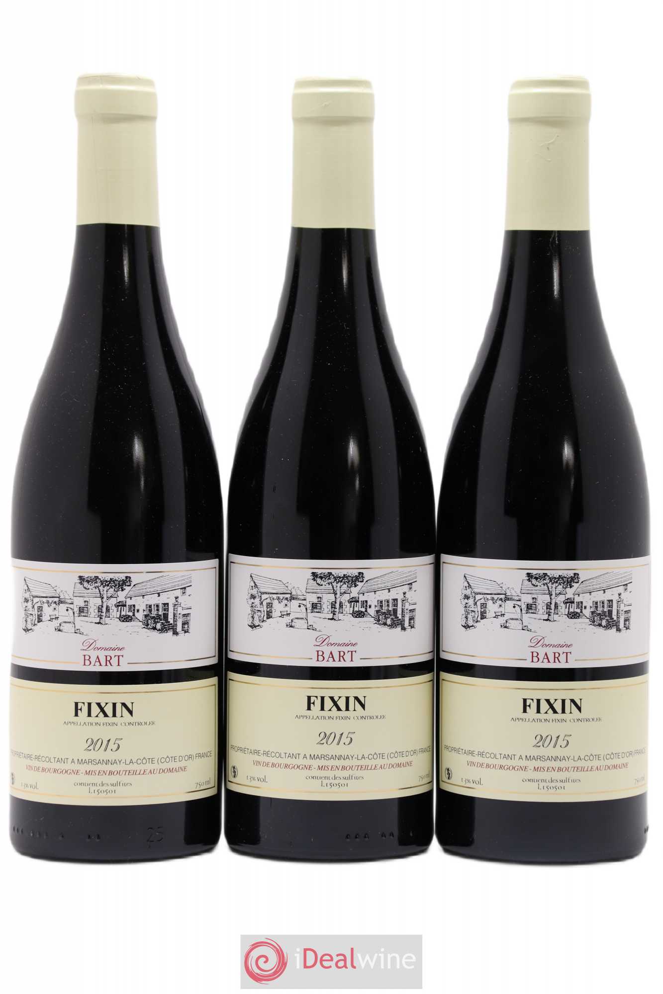 Fixin Domaine Bart 2015 - Posten von 3 Flaschen - 0