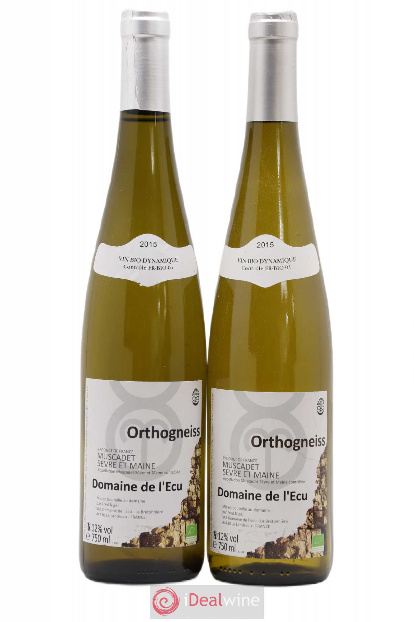 Vin de France (anciennement Muscadet-Sèvre-et-Maine) Orthogneiss Domaine de L'Ecu 2015 - Lot de 2 bouteilles - 0