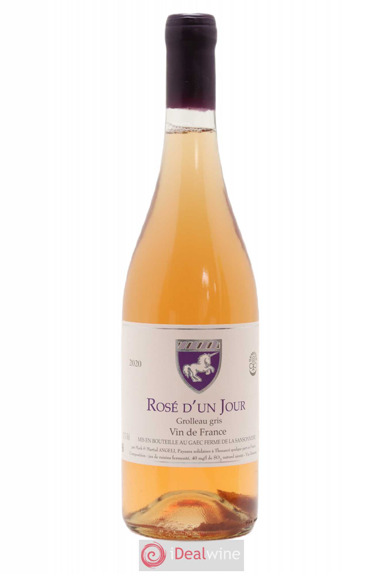 Vin de France Rosé d'un jour Mark Angeli (Domaine) - Ferme de la Sansonnière 2020 - Lot de 1 bouteille - 0