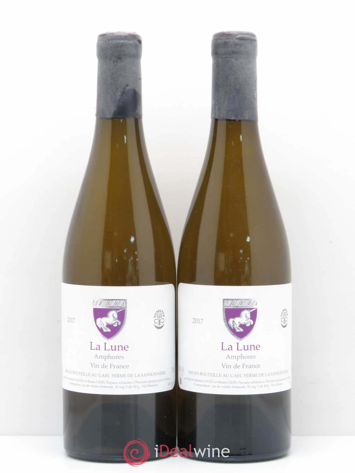Vin de France La Lune Amphore - Ferme de la Sansonnière - Mark Angeli (sans prix de réserve) 2017 - Posten von 2 Flaschen - 0