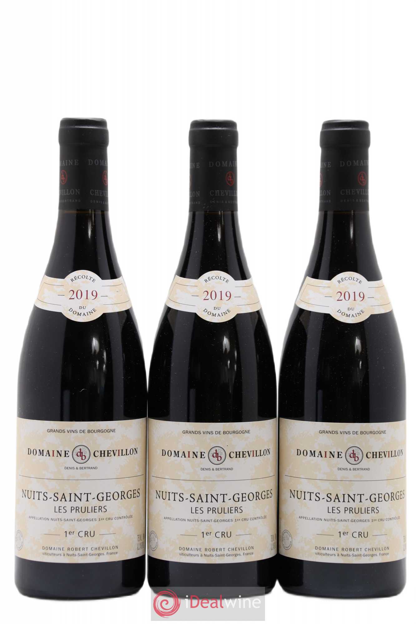 Nuits-Saint-Georges 1er Cru Les Pruliers Robert Chevillon 2019 - Lot de 3 bouteilles - 0