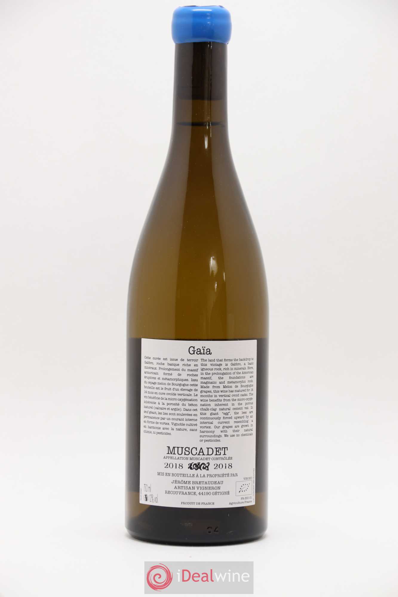 Muscadet-Sèvre-et-Maine Gaia Jérôme Bretaudeau - Domaine de Bellevue 2018 - Lot de 1 bouteille - 1