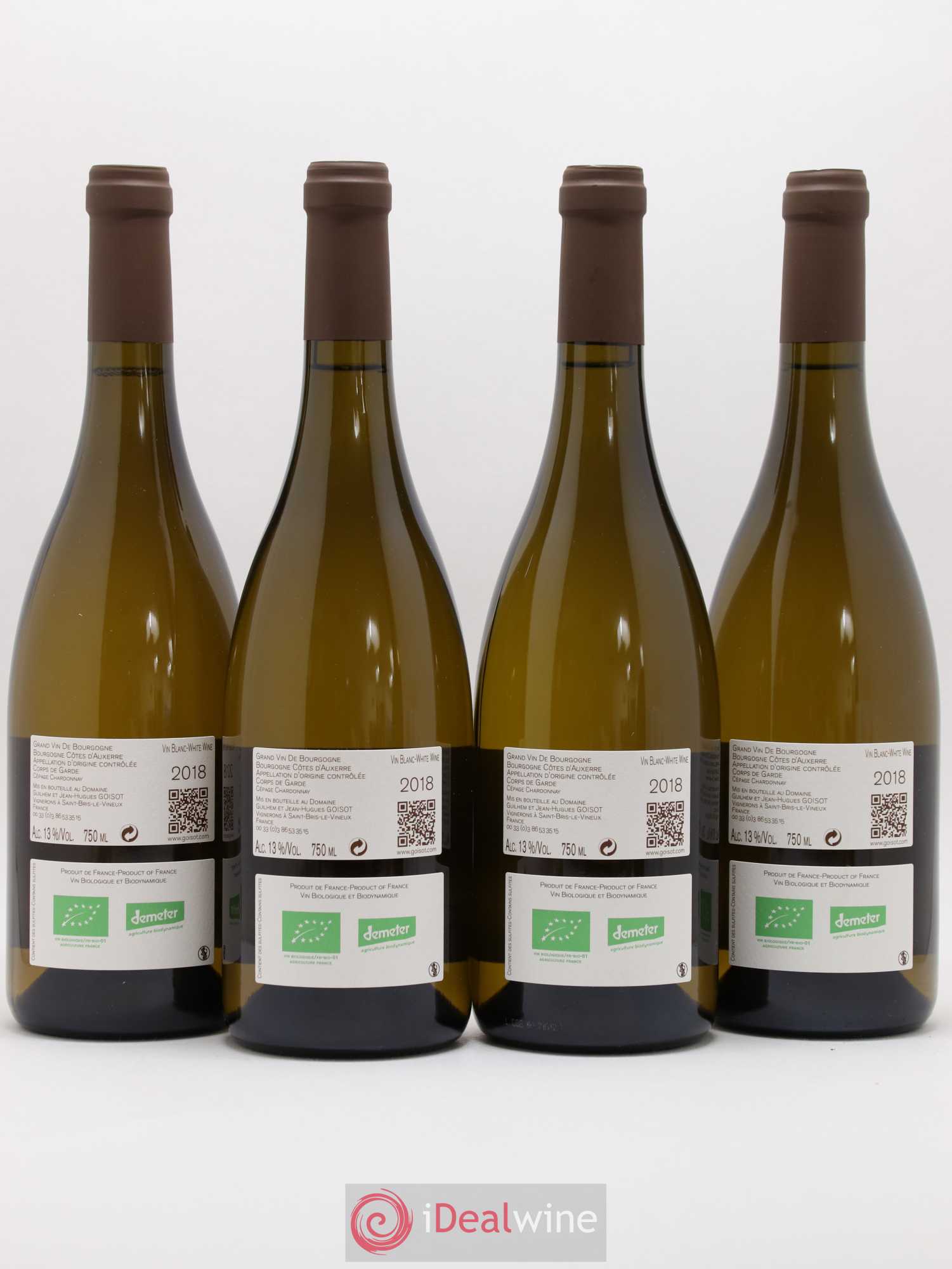 Bourgogne Corps de Garde Goisot 2018 - Posten von 4 Flaschen - 1