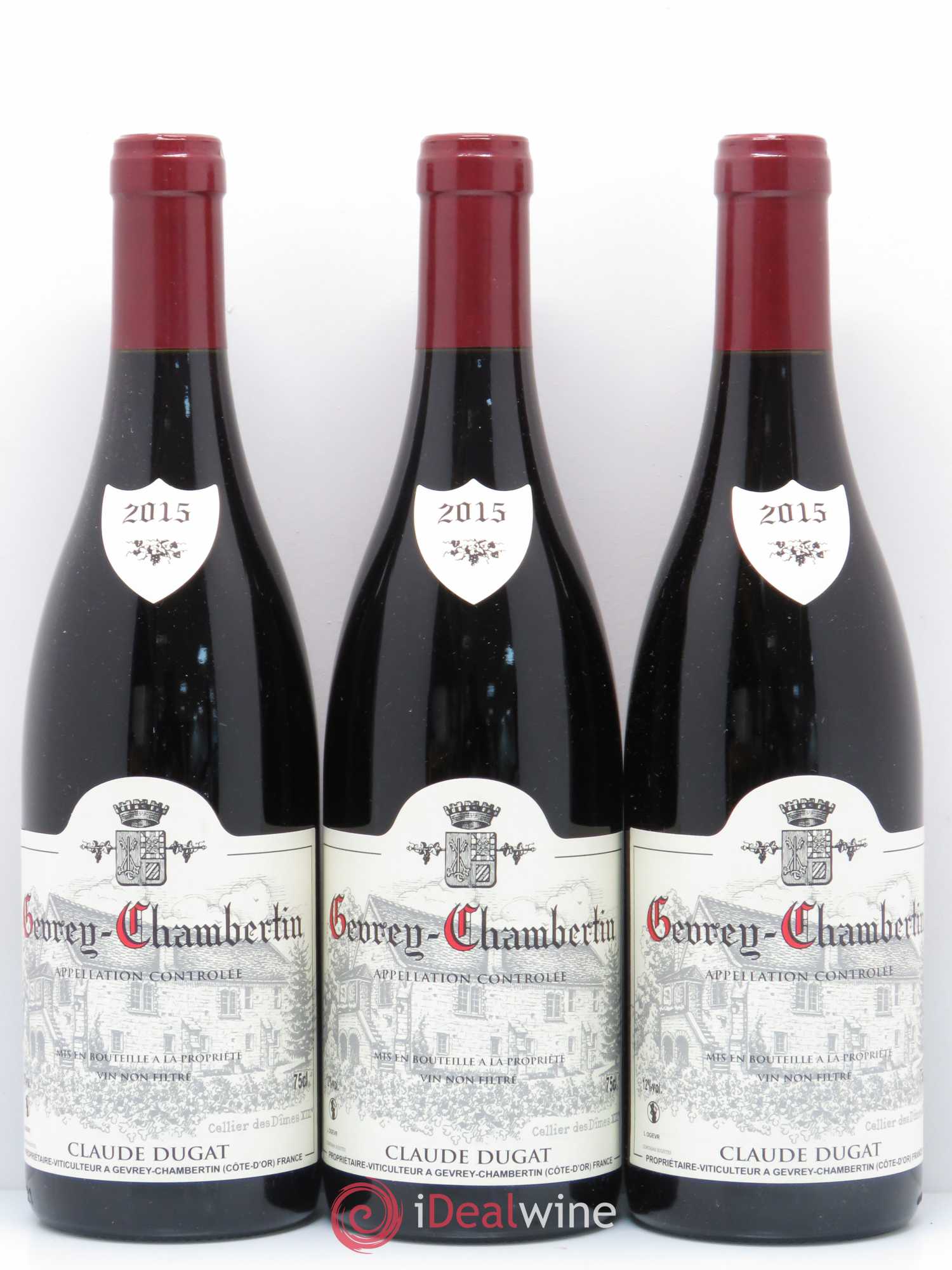 Gevrey-Chambertin Claude Dugat 2015 - Lot de 3 bouteilles - 0