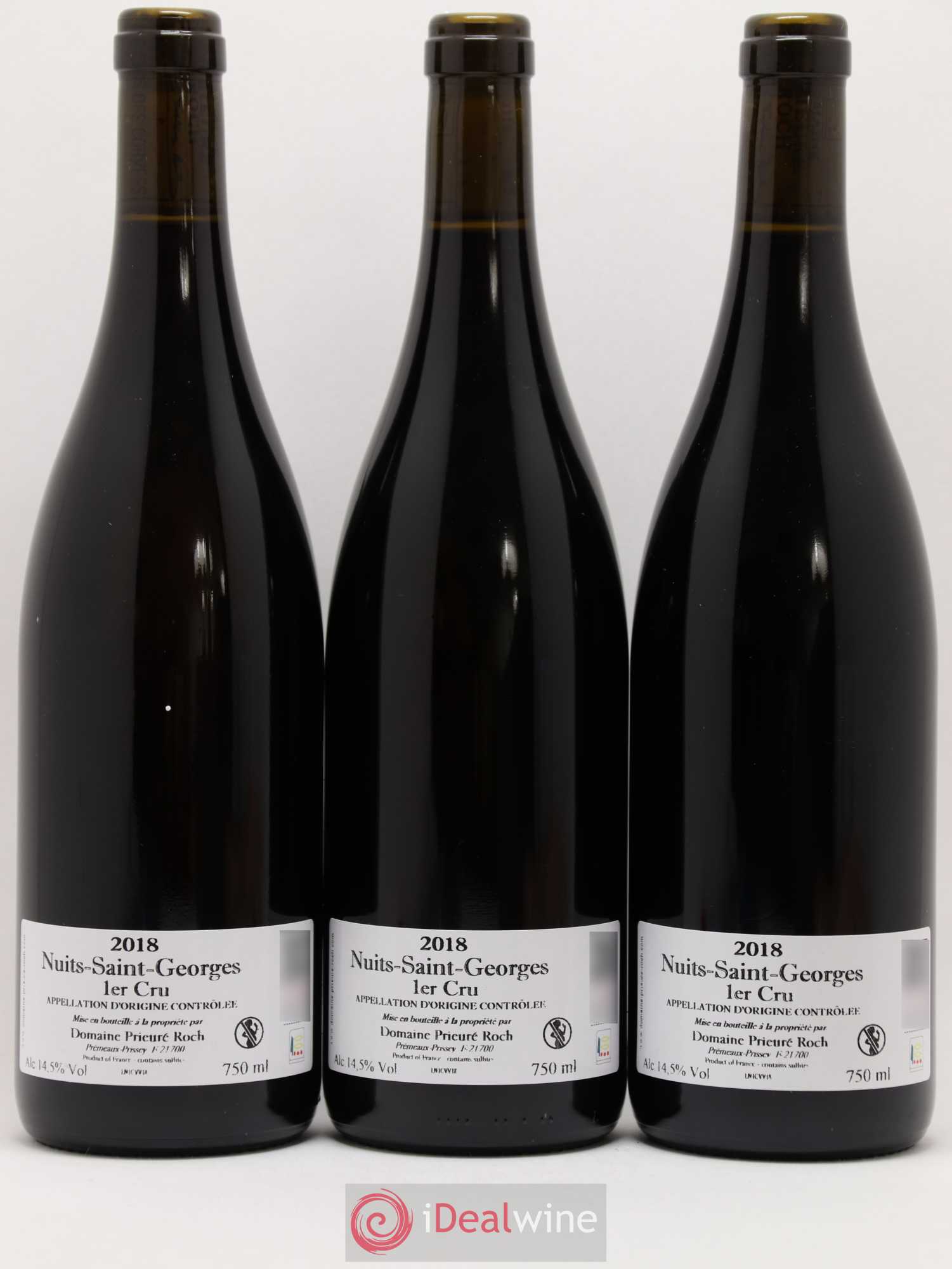 Nuits-Saint-Georges 1er Cru Vieilles Vignes Prieuré Roch 2018 - Lot de 3 bouteilles - 1