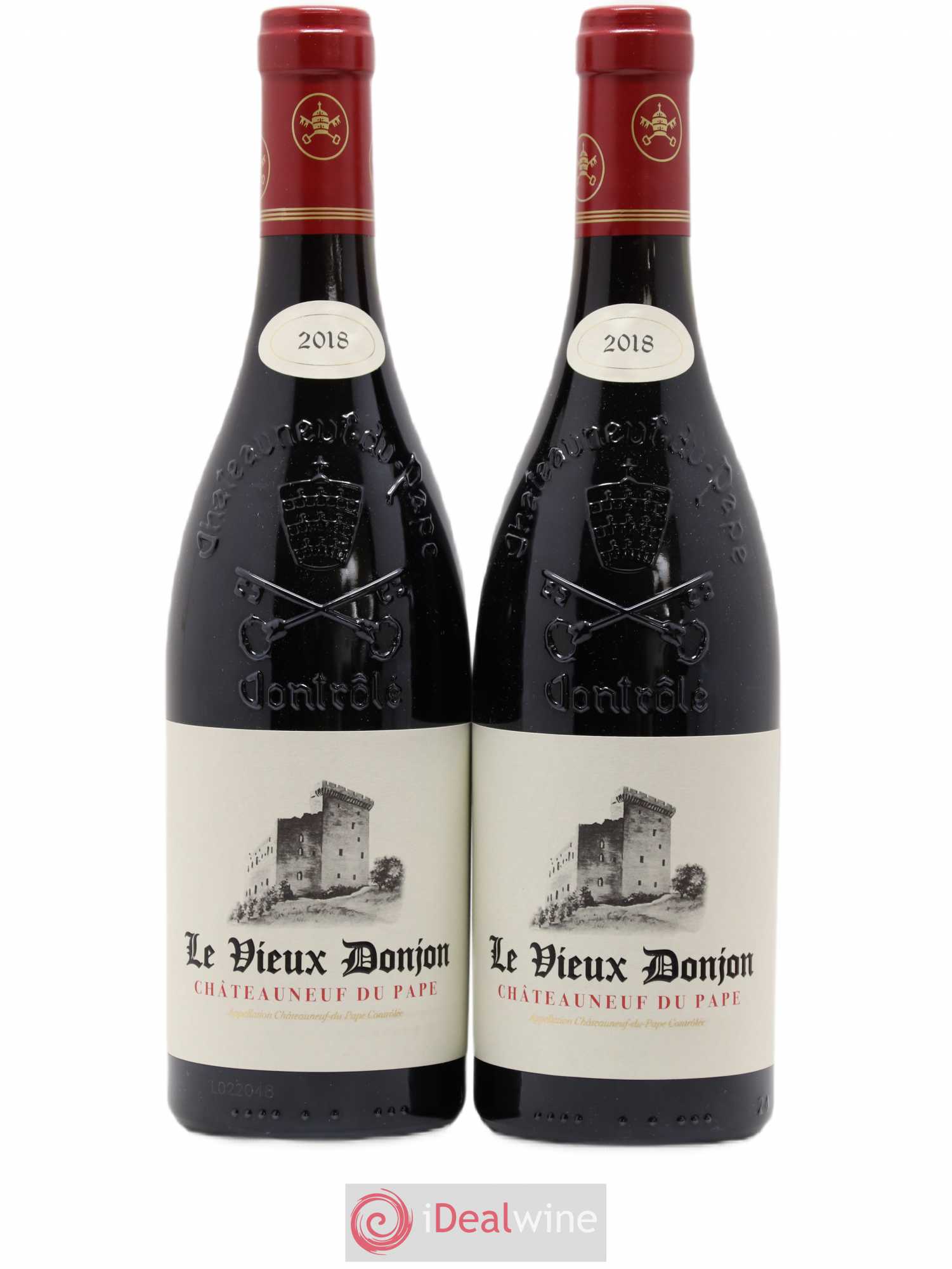 Châteauneuf-du-Pape Le Vieux Donjon Michel Lucien 2018 - Lot de 2 bouteilles - 0
