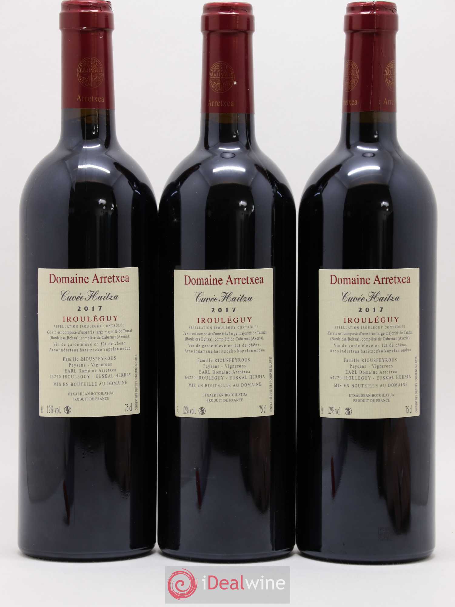 Irouléguy Cuvée Haitza Arretxea (Domaine) 2017 - Lot de 3 bouteilles - 1