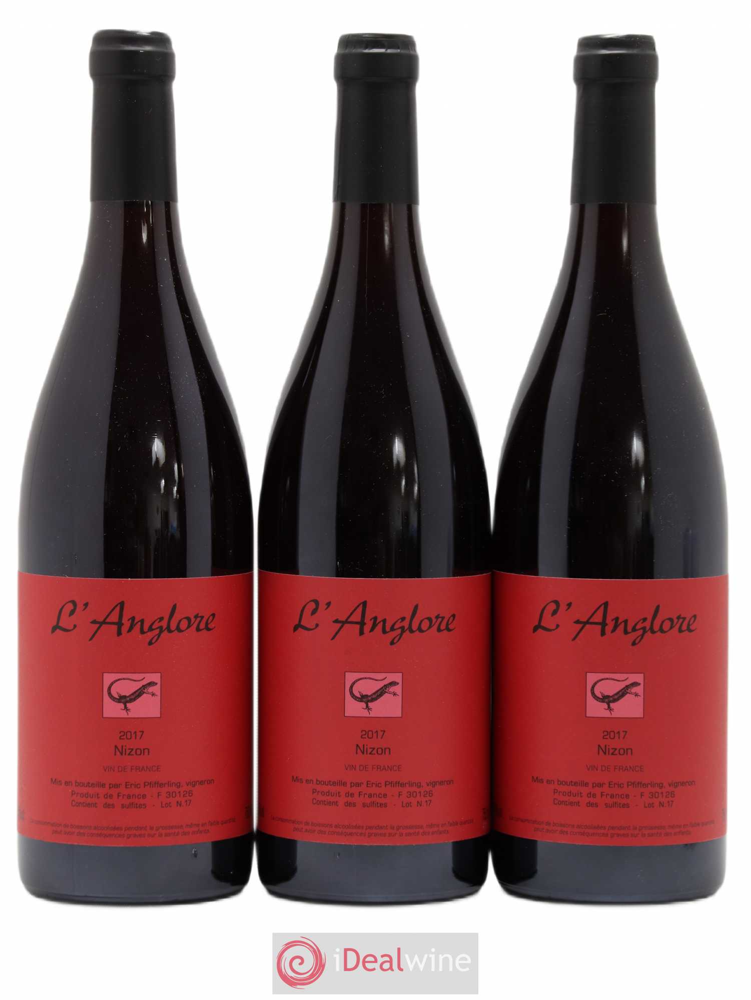 Vin de France Nizon L'Anglore 2017 - Lot de 3 bouteilles - 0