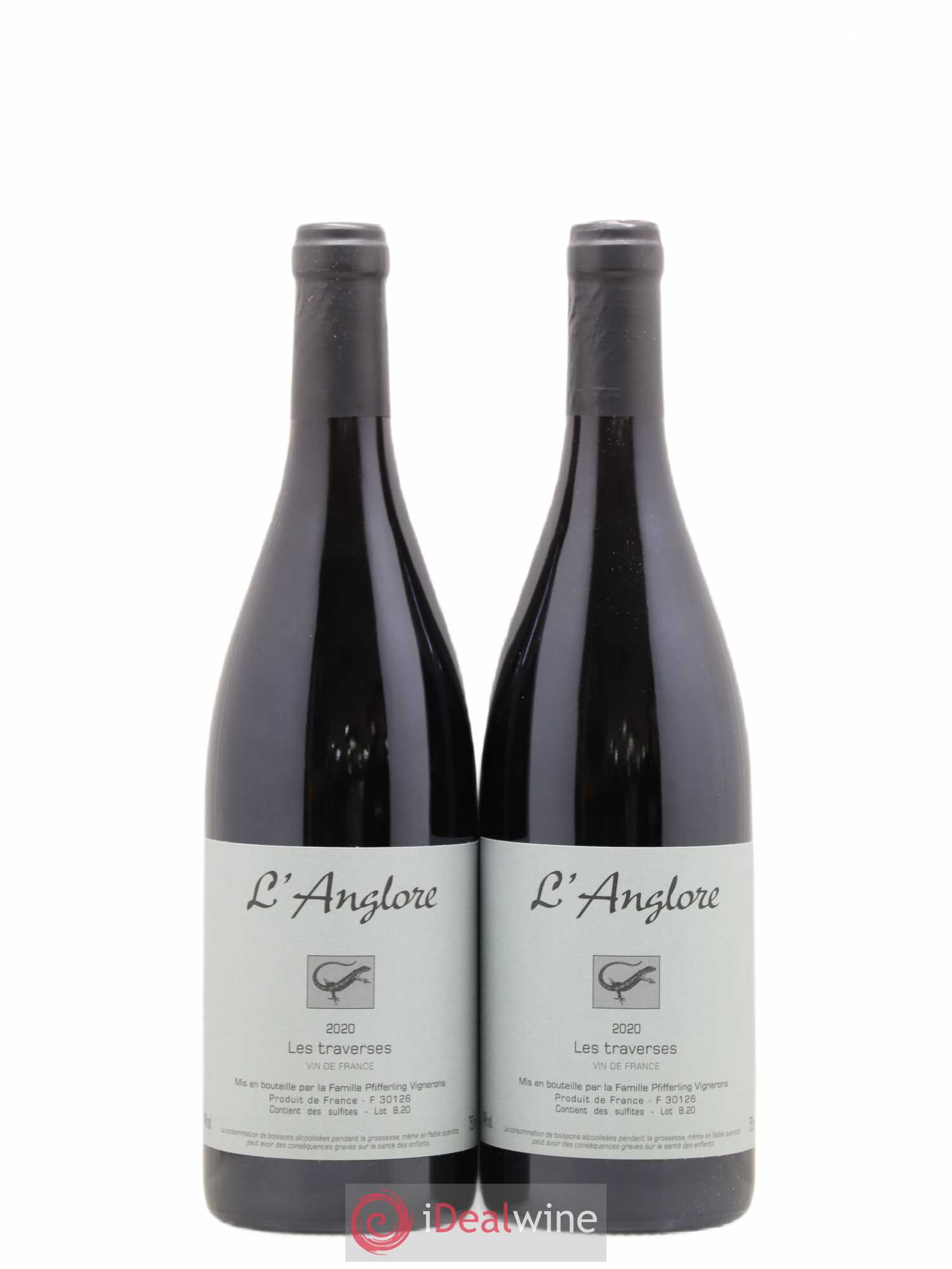 Vin de France Les Traverses L'Anglore 2020 - Lot de 2 bouteilles - 0