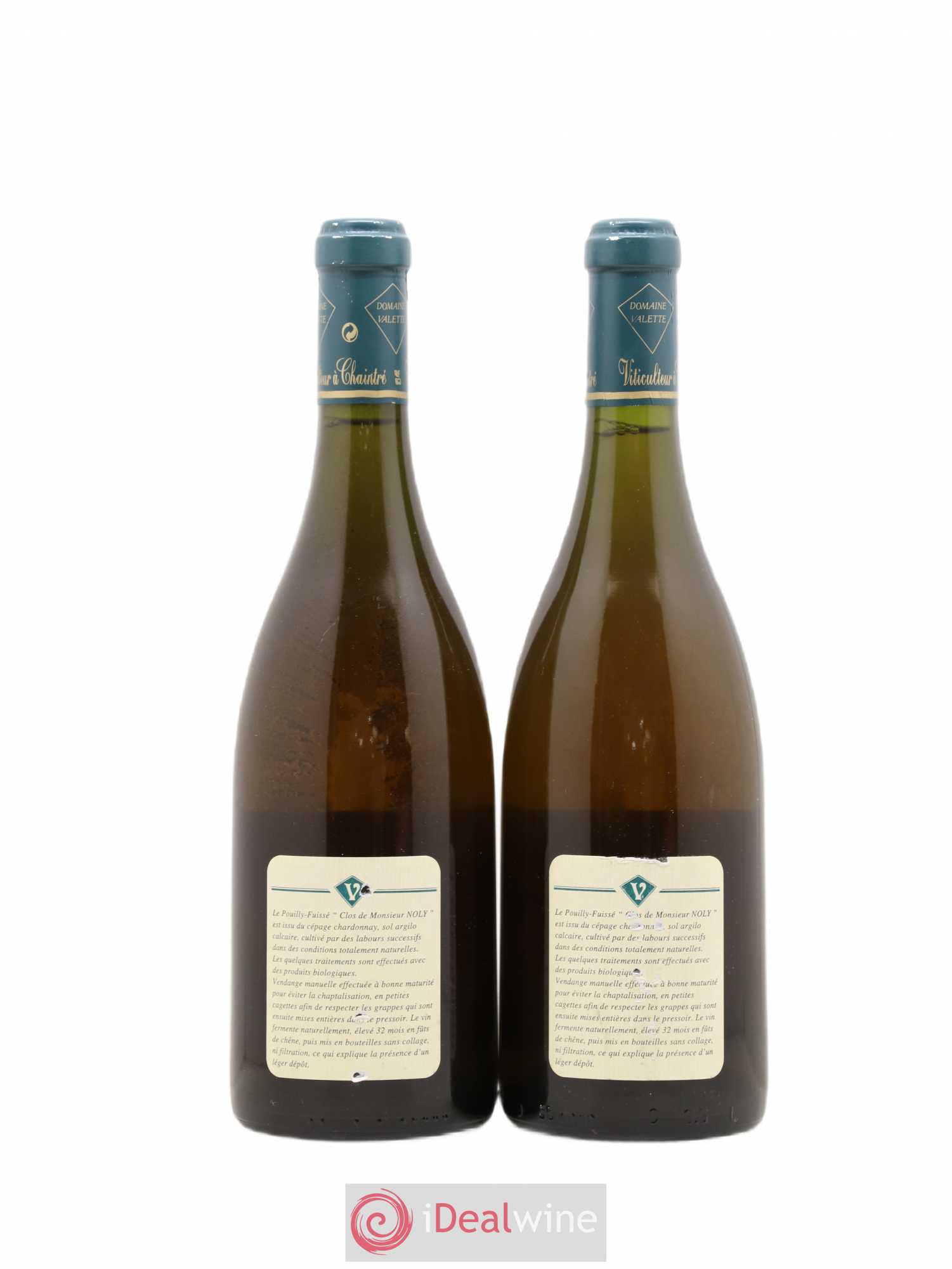 Pouilly-Fuissé Clos de Monsieur Noly Valette (Domaine) 1996 - Lot de 2 bouteilles - 1