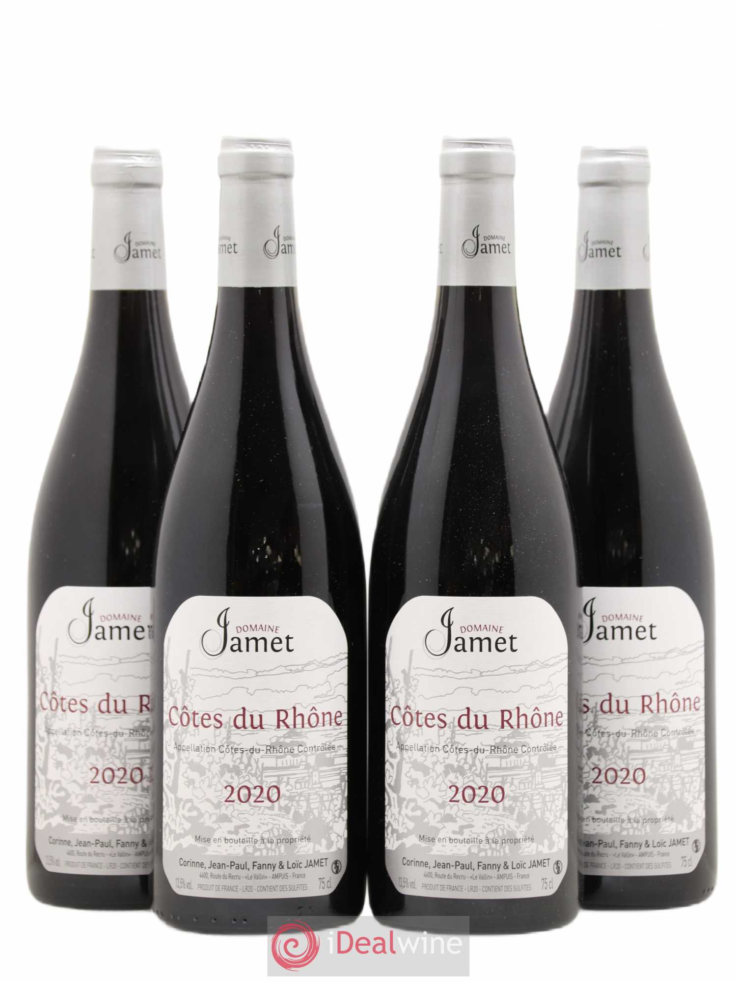 Côtes-du-Rhône Jamet (Domaine) Jamet 2020 - Lot de 4 bouteilles - 0