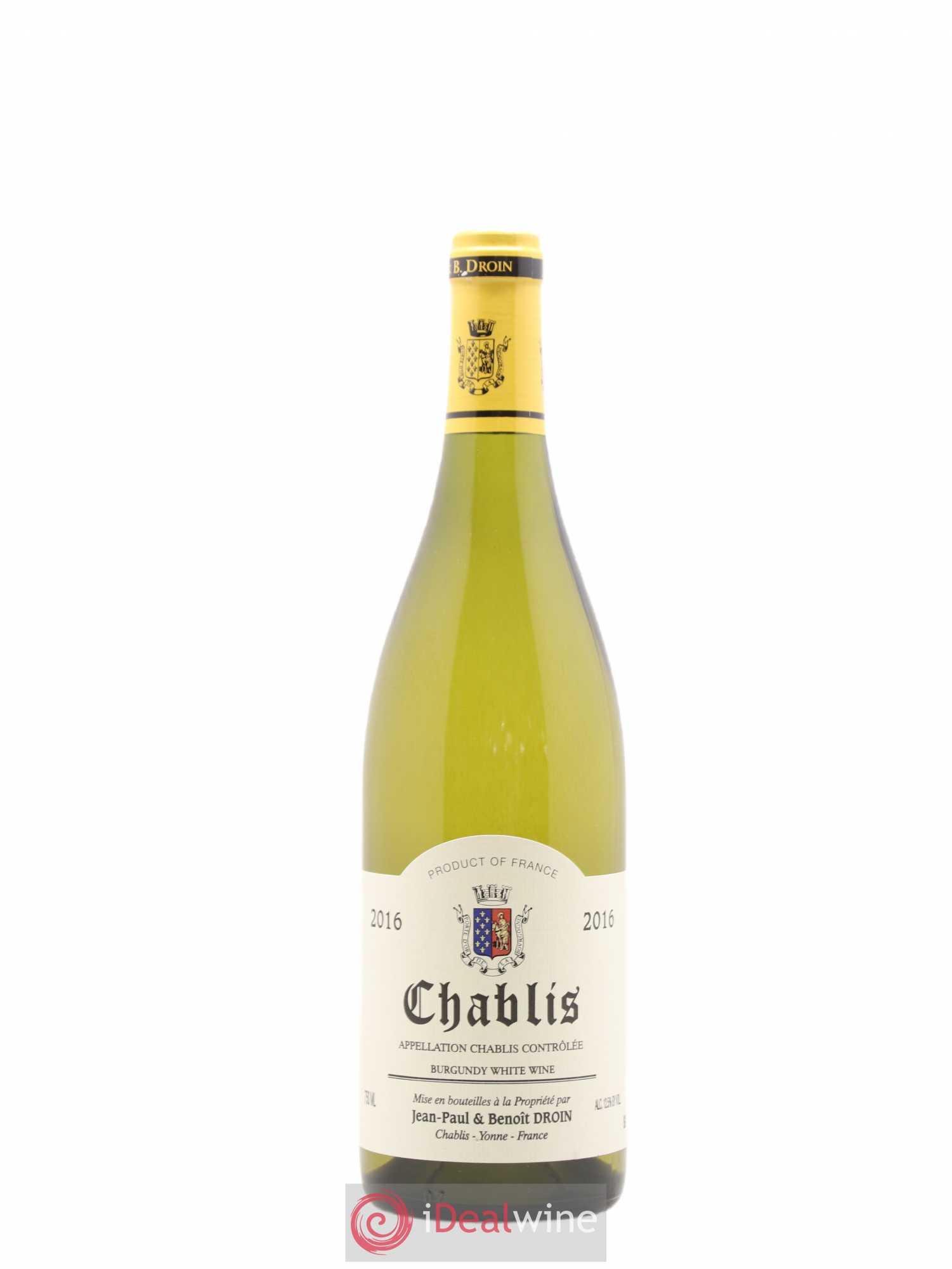 Chablis Jean-Paul & Benoît Droin (Domaine) 2016 - Lot de 1 bouteille - 0