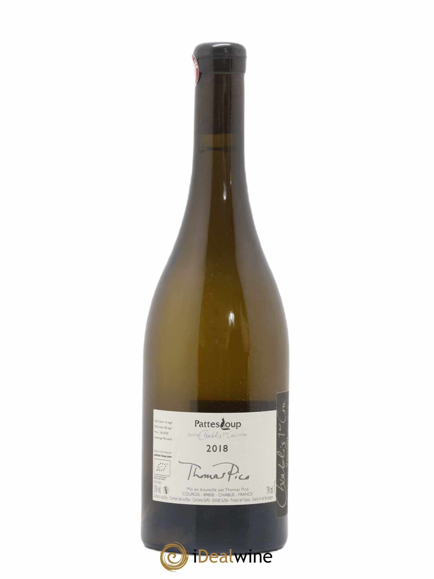 Chablis 1er Cru Vaillons Pattes Loup (Domaine) 2018 - Lot de 1 bouteille - 1