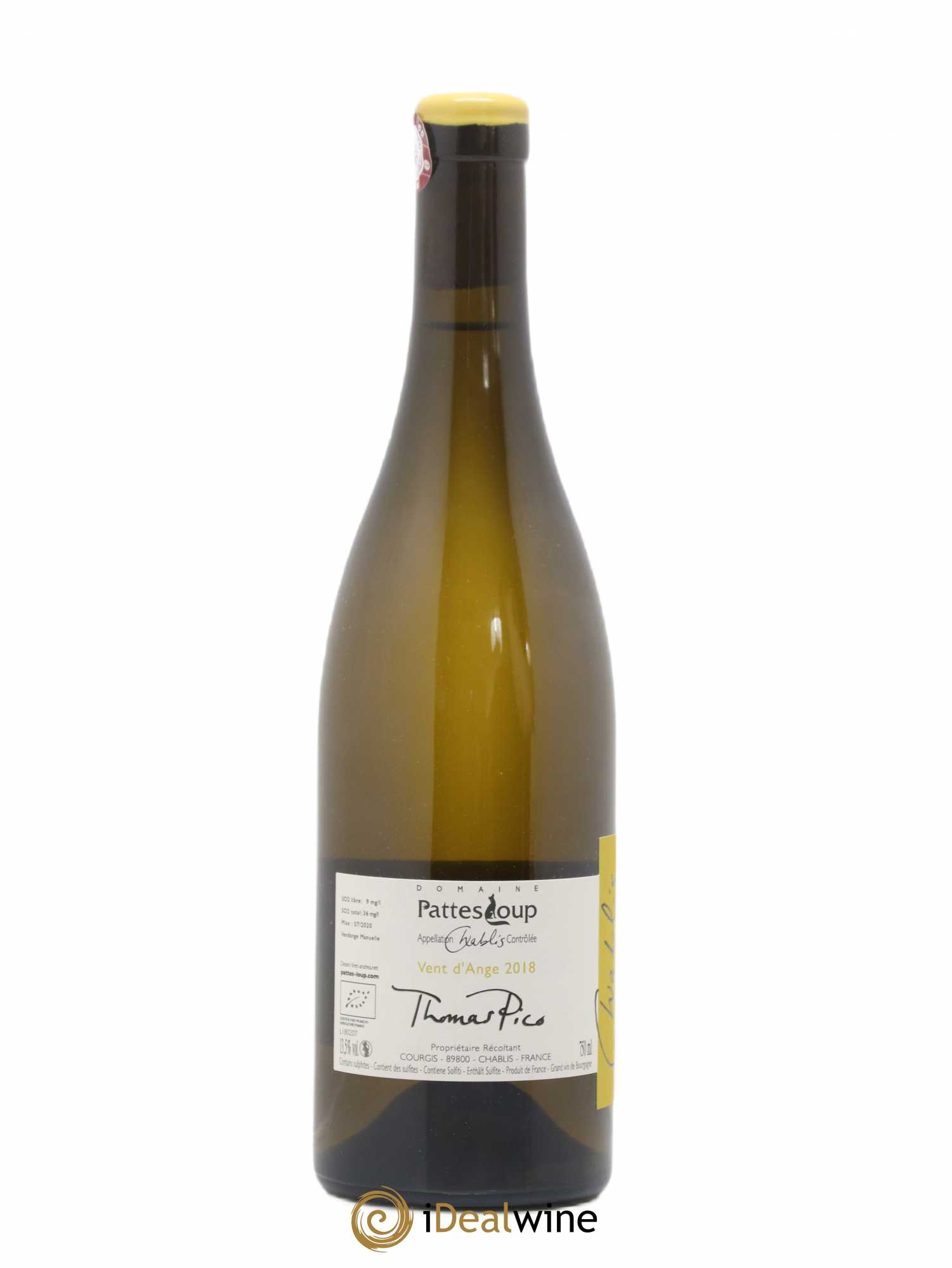 Chablis Vent d'Ange Pattes Loup (Domaine) 2018 - Lot de 1 bouteille - 1
