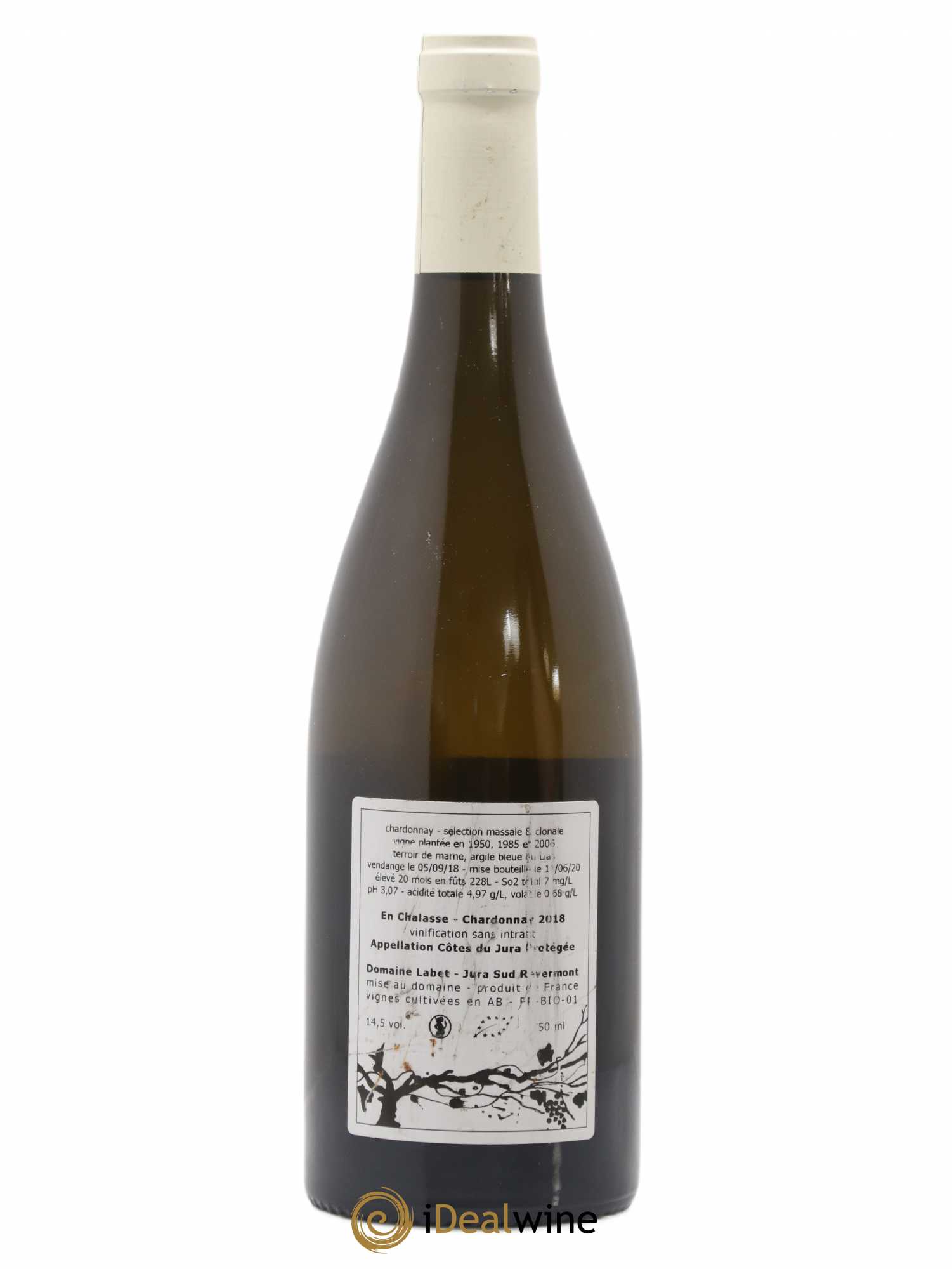 Côtes du Jura Chardonnay En Chalasse Romain - Julien - Charline Labet 2018 - Lot de 1 bouteille - 1