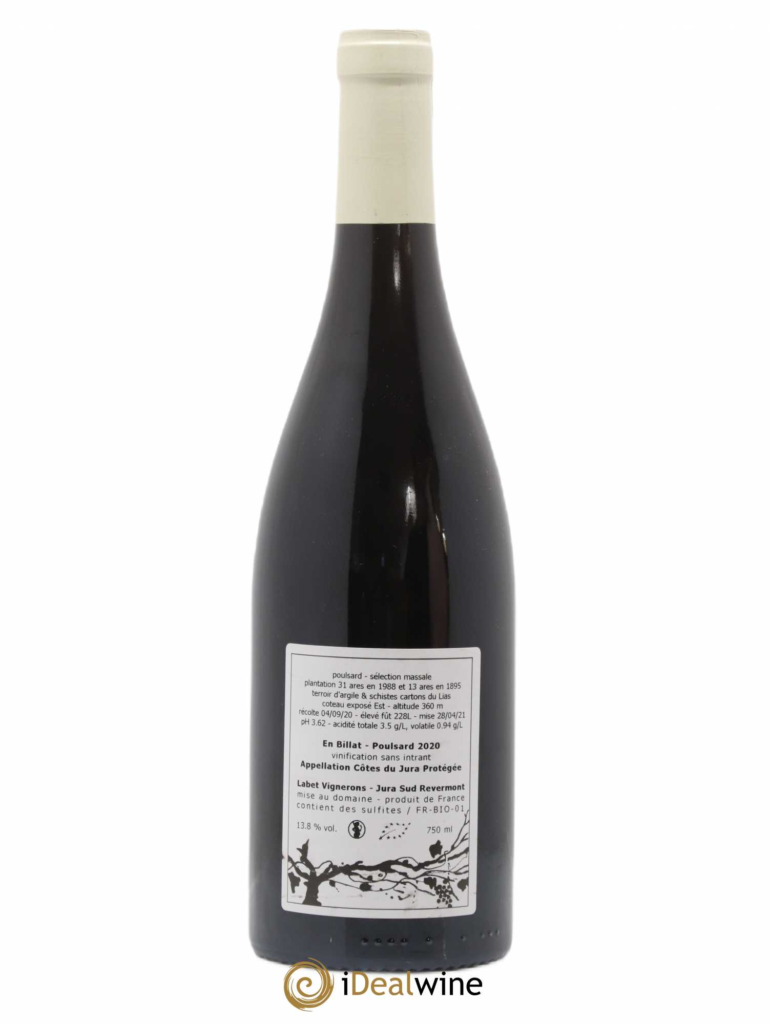 Côtes du Jura Poulsard En Billat Romain - Julien - Charline Labet 2020 - Lot de 1 bouteille - 1
