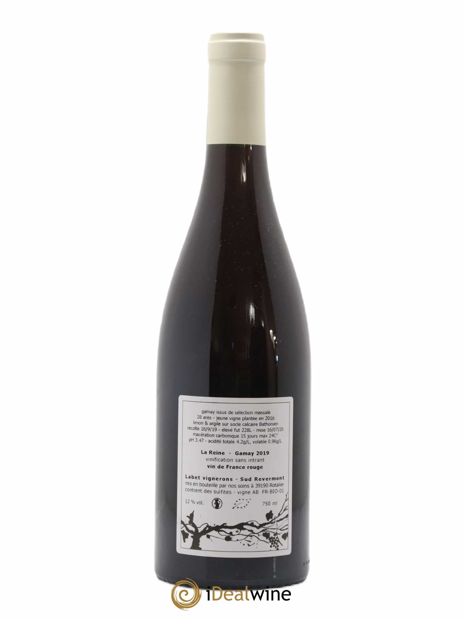 Vin de France Gamay La Reine Labet (Domaine) 2019 - Lot de 1 bouteille - 1