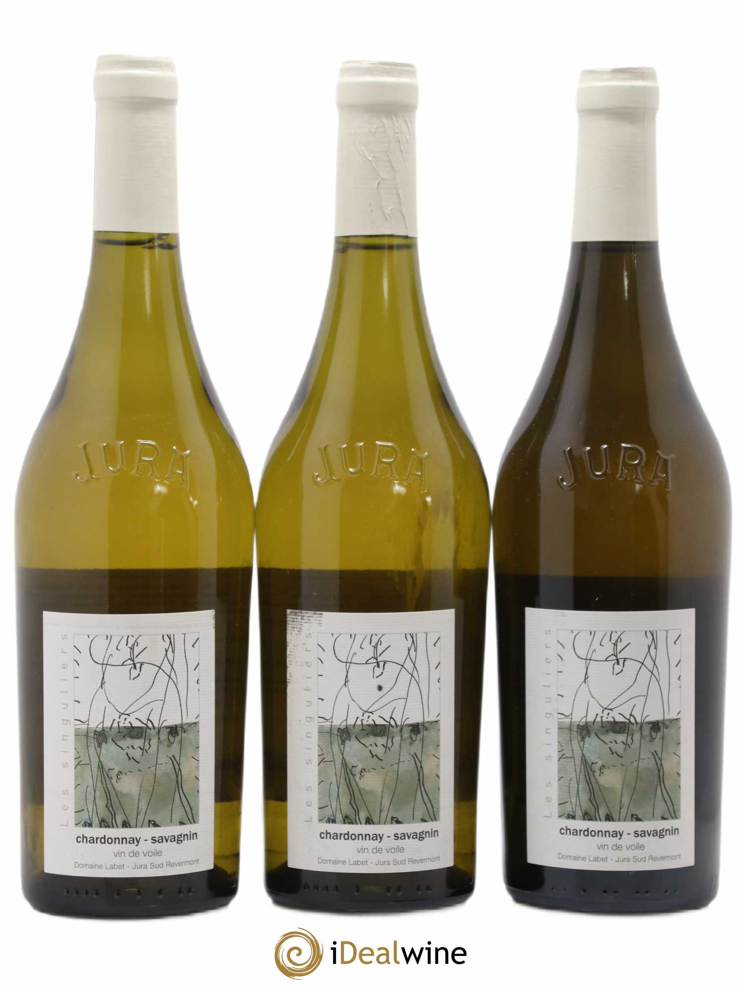 Côtes du Jura Vin de Voile Chardonnay-Savagnin cuvée de garde Romain - Julien - Charline Labet 2019 - Lot de 3 bouteilles - 0