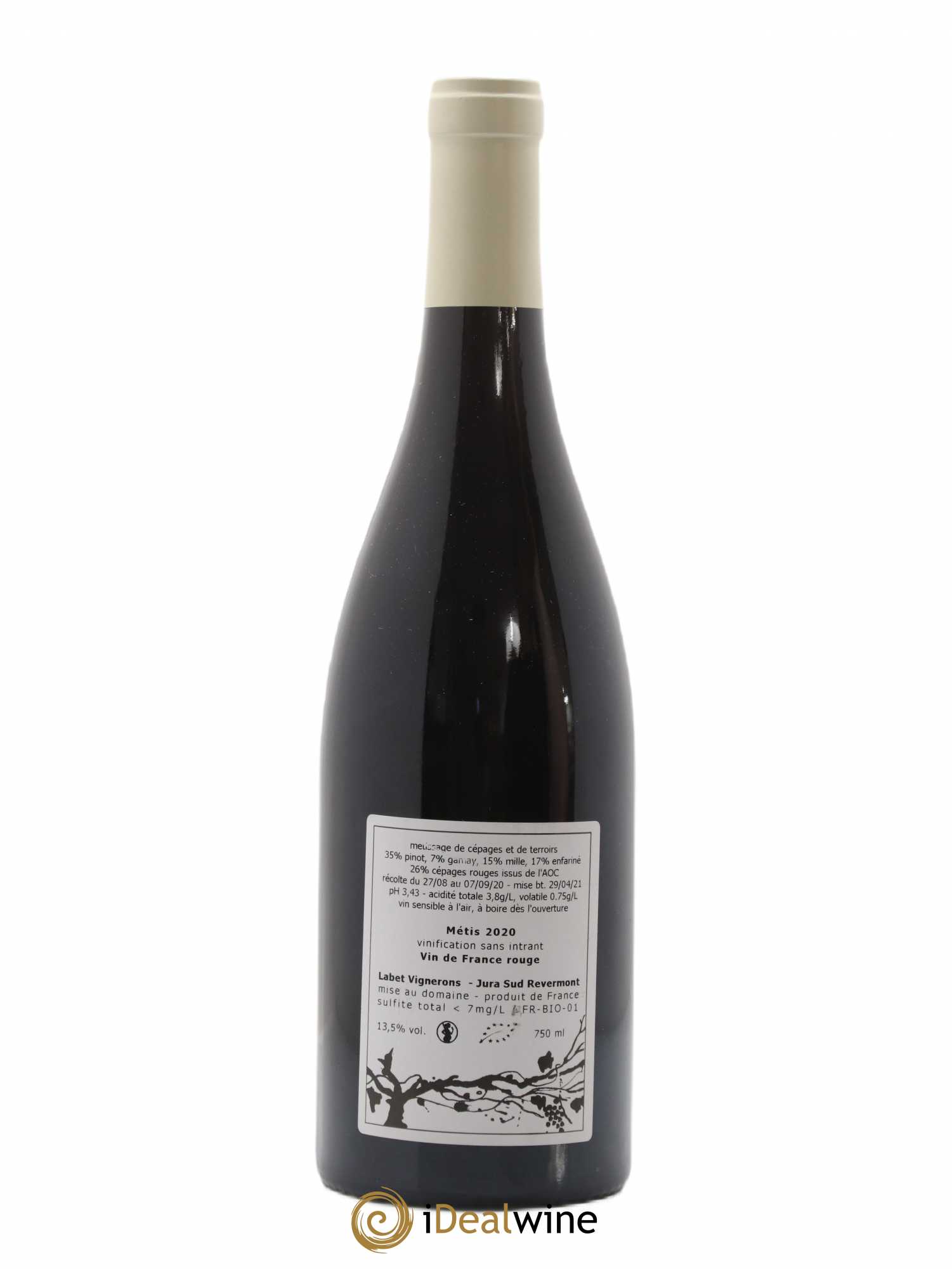 Vin de France Métis Romain - Julien - Charline Labet 2020 - Lot de 1 bouteille - 1