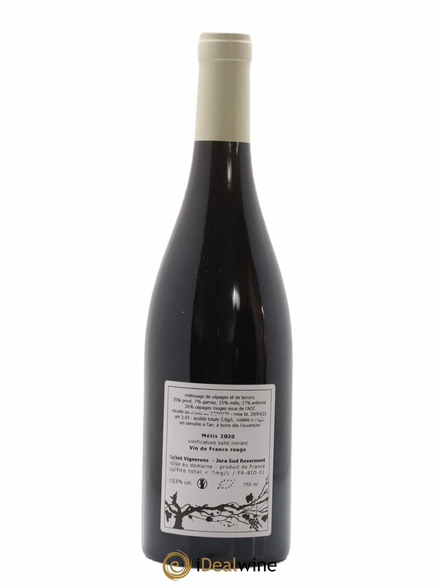Vin de France Métis Romain - Julien - Charline Labet 2020 - Lot de 1 bouteille - 1