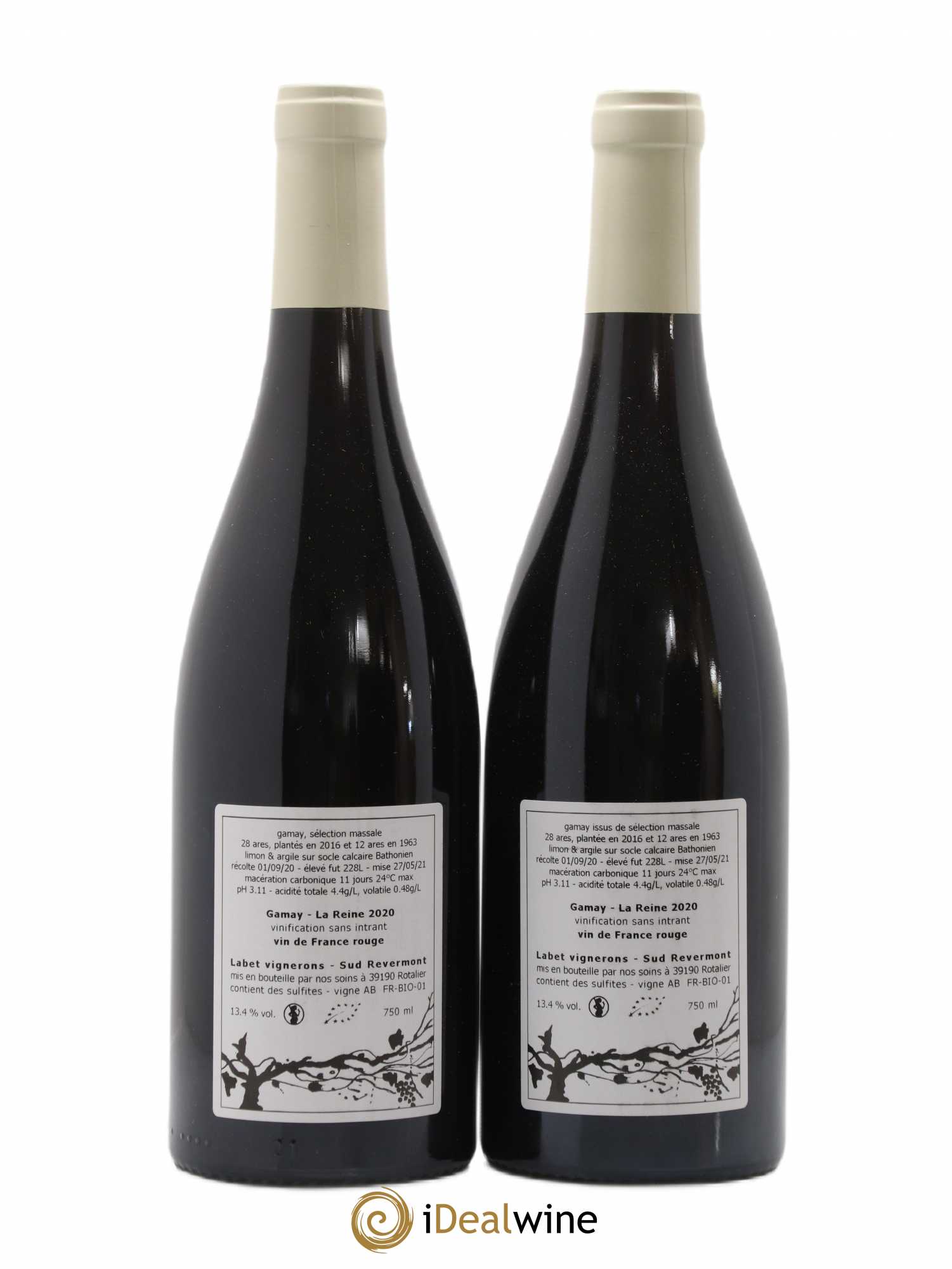 Vin de France Gamay La Reine Labet (Domaine) 2020 - Lotto di 2 bottiglie - 1