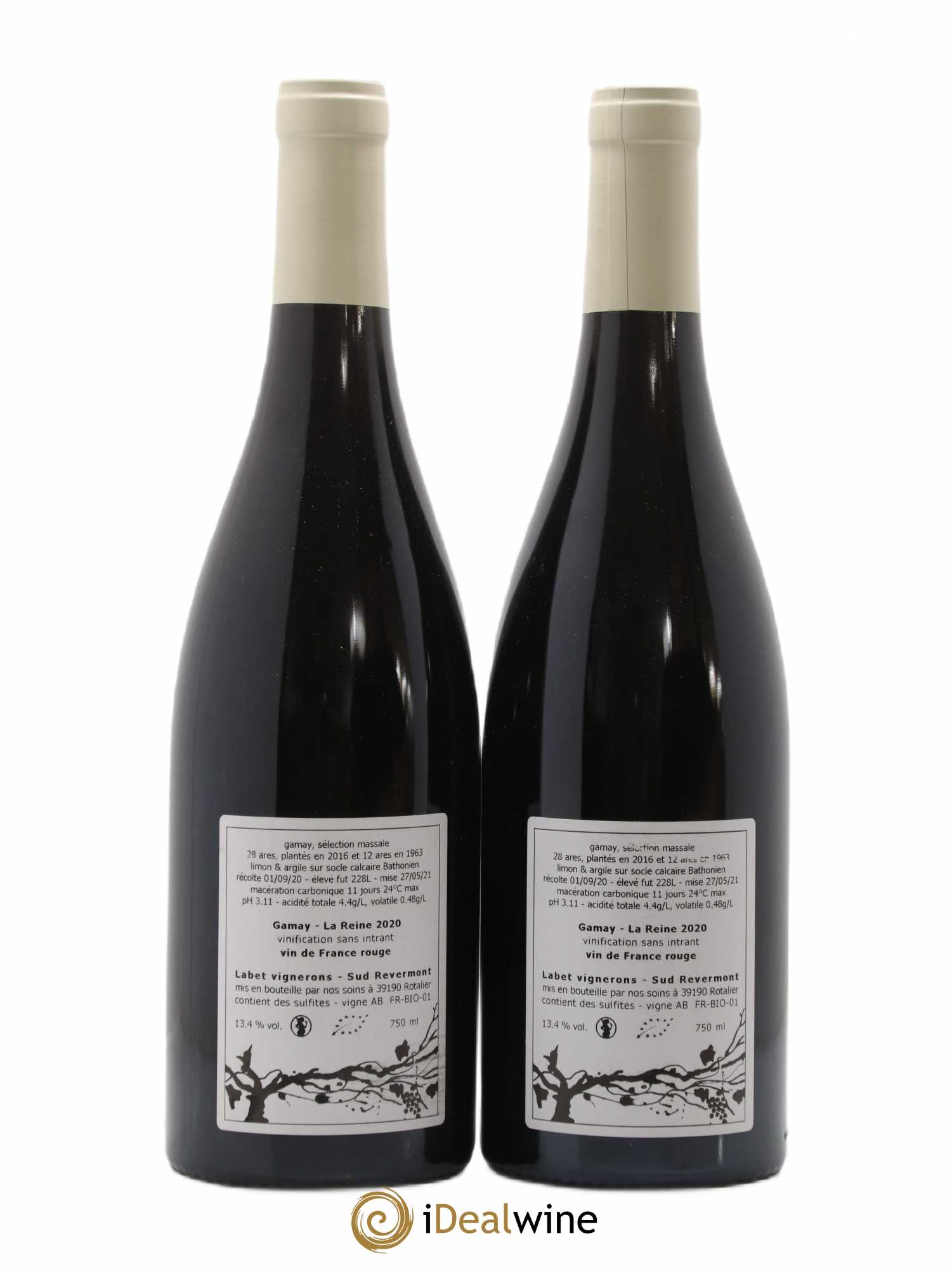 Vin de France Gamay La Reine Labet (Domaine) 2020 - Lot de 2 bouteilles - 1