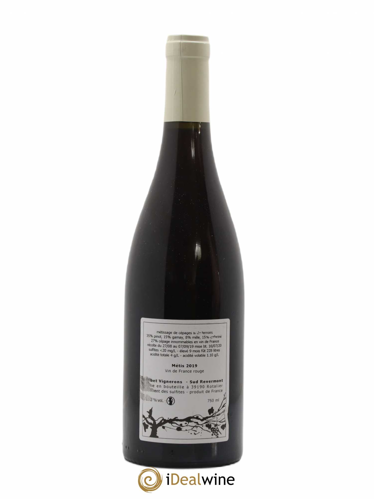 Vin de France Métis Romain - Julien - Charline Labet 2019 - Lot de 1 bouteille - 1