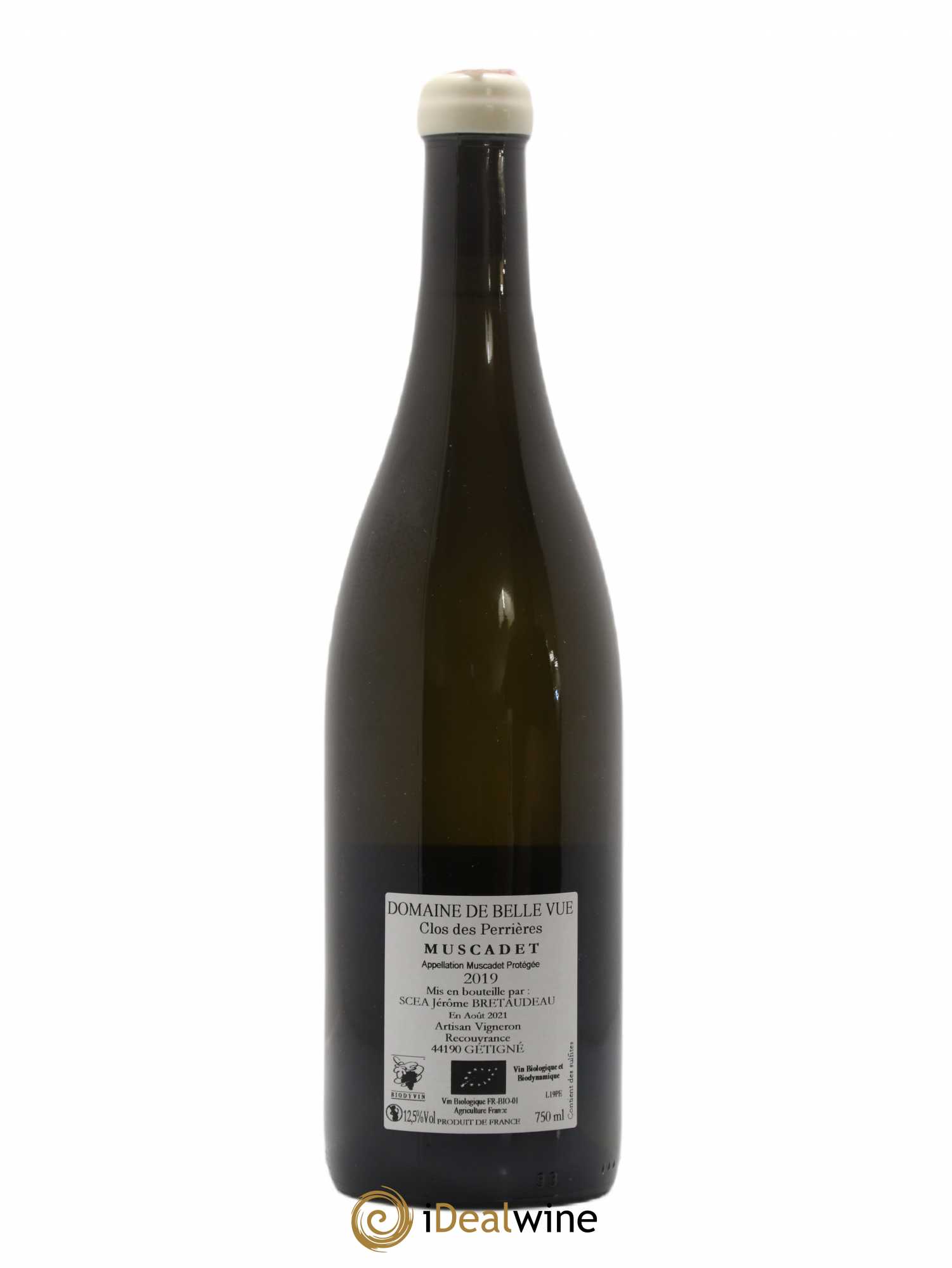 Muscadet-Sèvre-et-Maine Granite Clos des Perrières Jérôme Bretaudeau - Domaine de Bellevue 2019 - Lot de 1 bouteille - 1