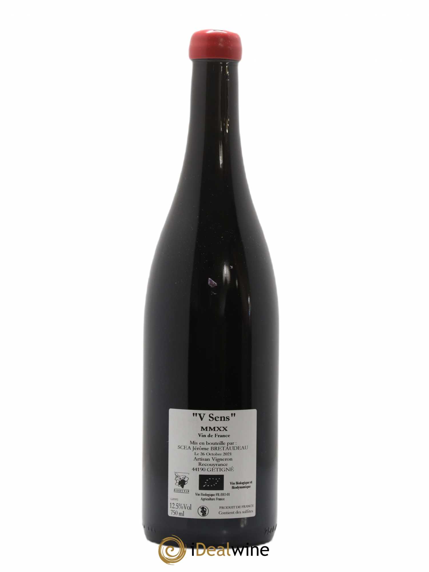 Vin de France V Sens Jérôme Bretaudeau - Domaine de Bellevue 2020 - Lot de 1 bouteille - 1