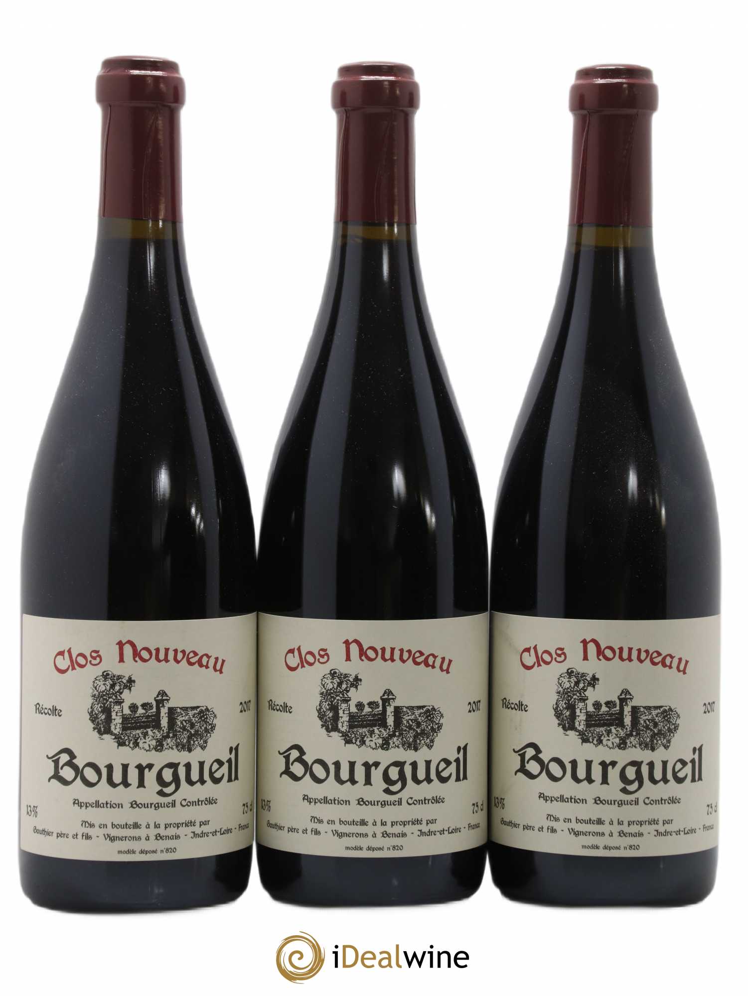 Bourgueil Clos Nouveau Domaine du Bel Air 2017 - Lot de 3 bouteilles - 0