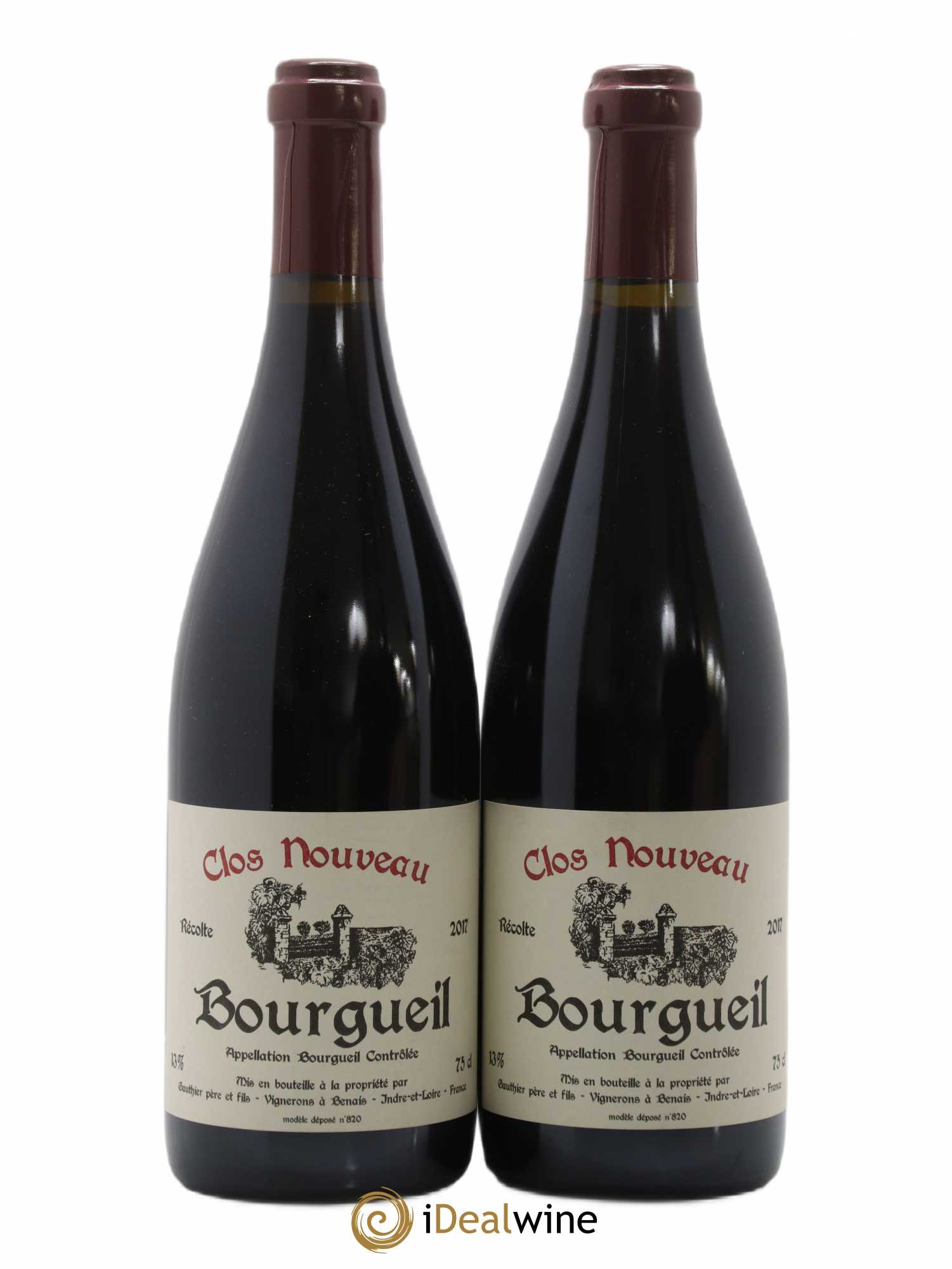 Bourgueil Clos Nouveau Domaine du Bel Air 2017 - Lot de 2 bouteilles - 0