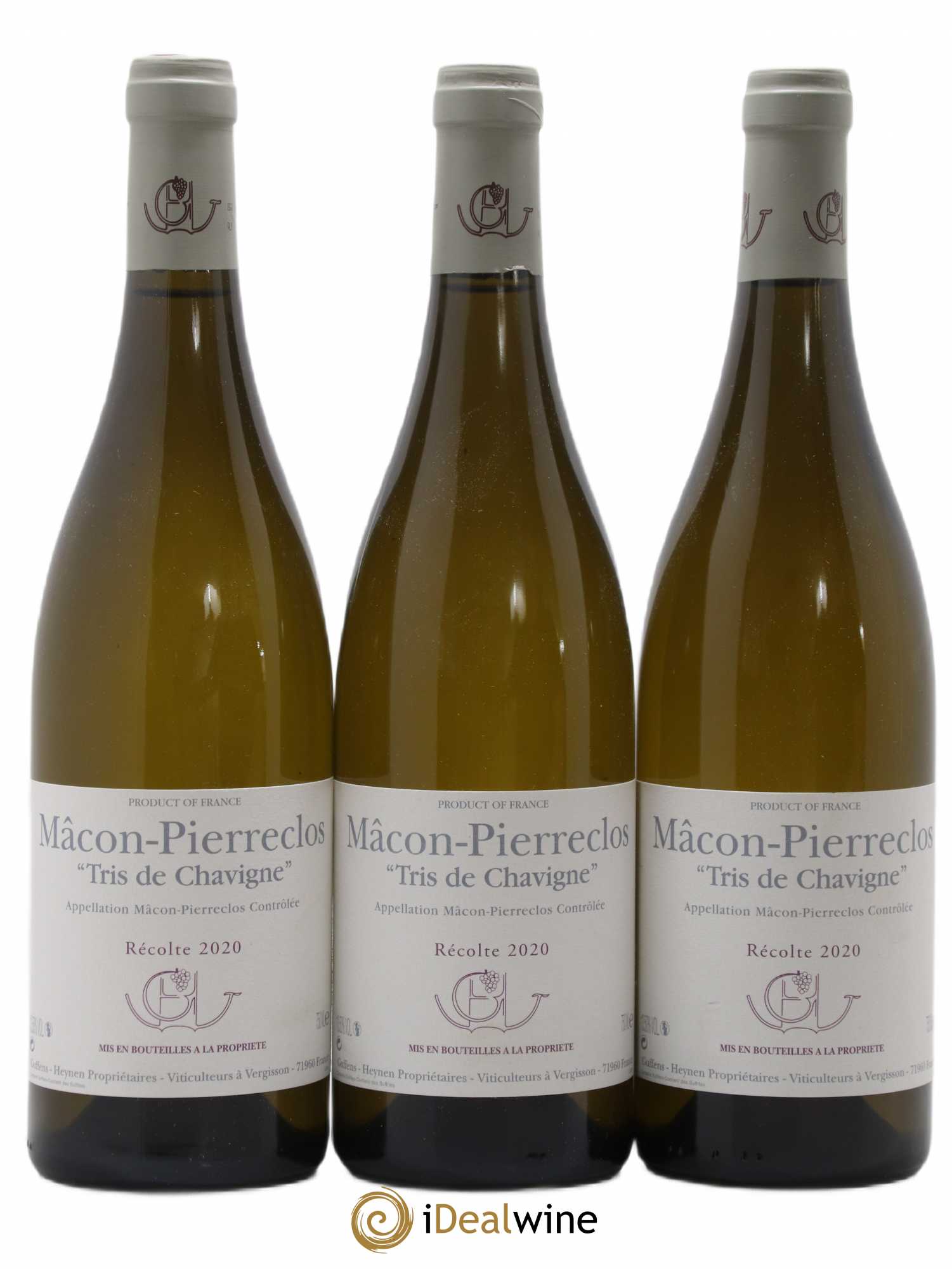 Mâcon-Pierreclos Tri de Chavigne Guffens-Heynen 2020 - Lot de 3 bouteilles - 0