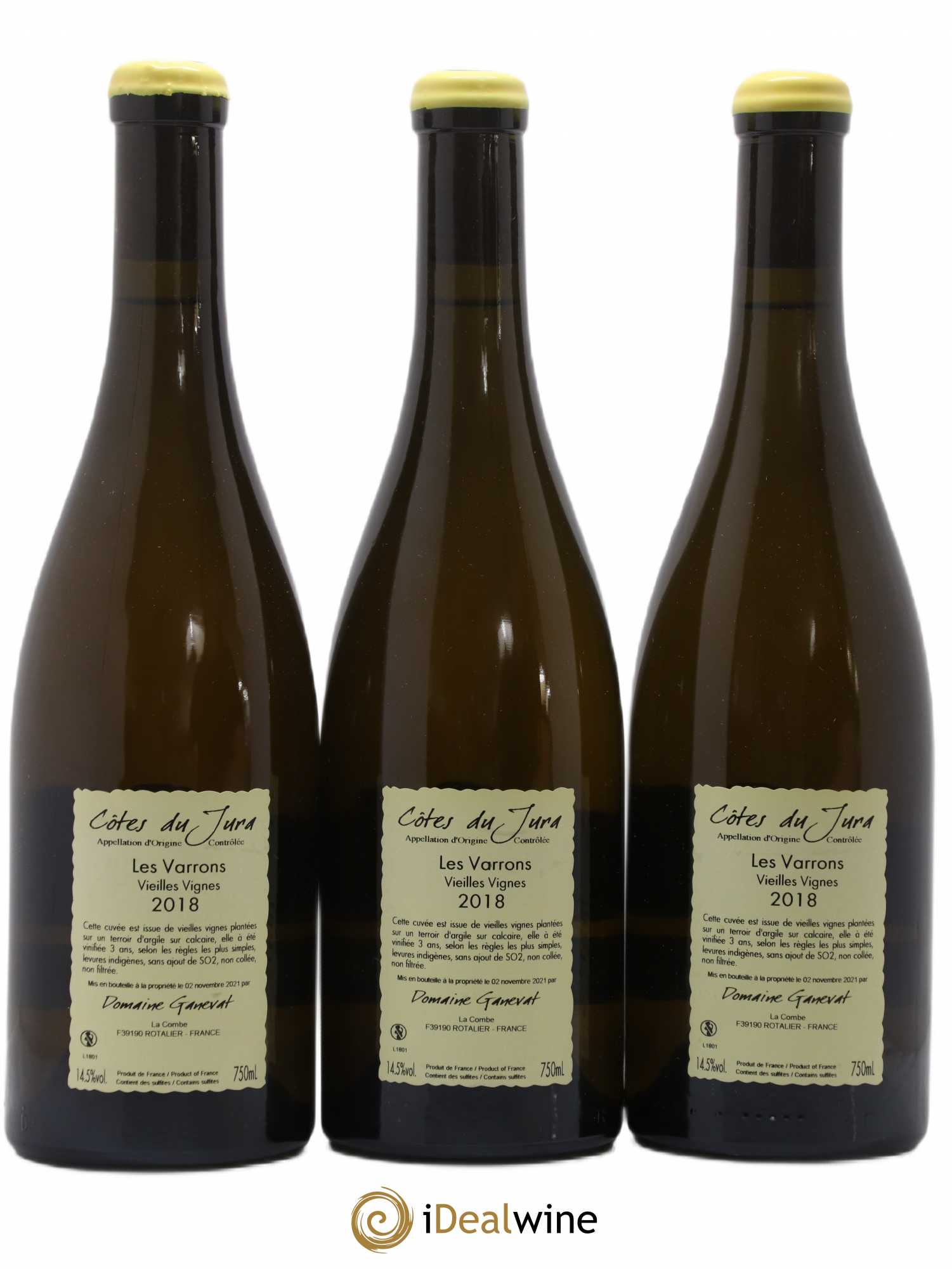 Côtes du Jura Les Varrons Vieilles Vignes Jean-François Ganevat (Domaine) 2018 - Lot de 3 bouteilles - 1