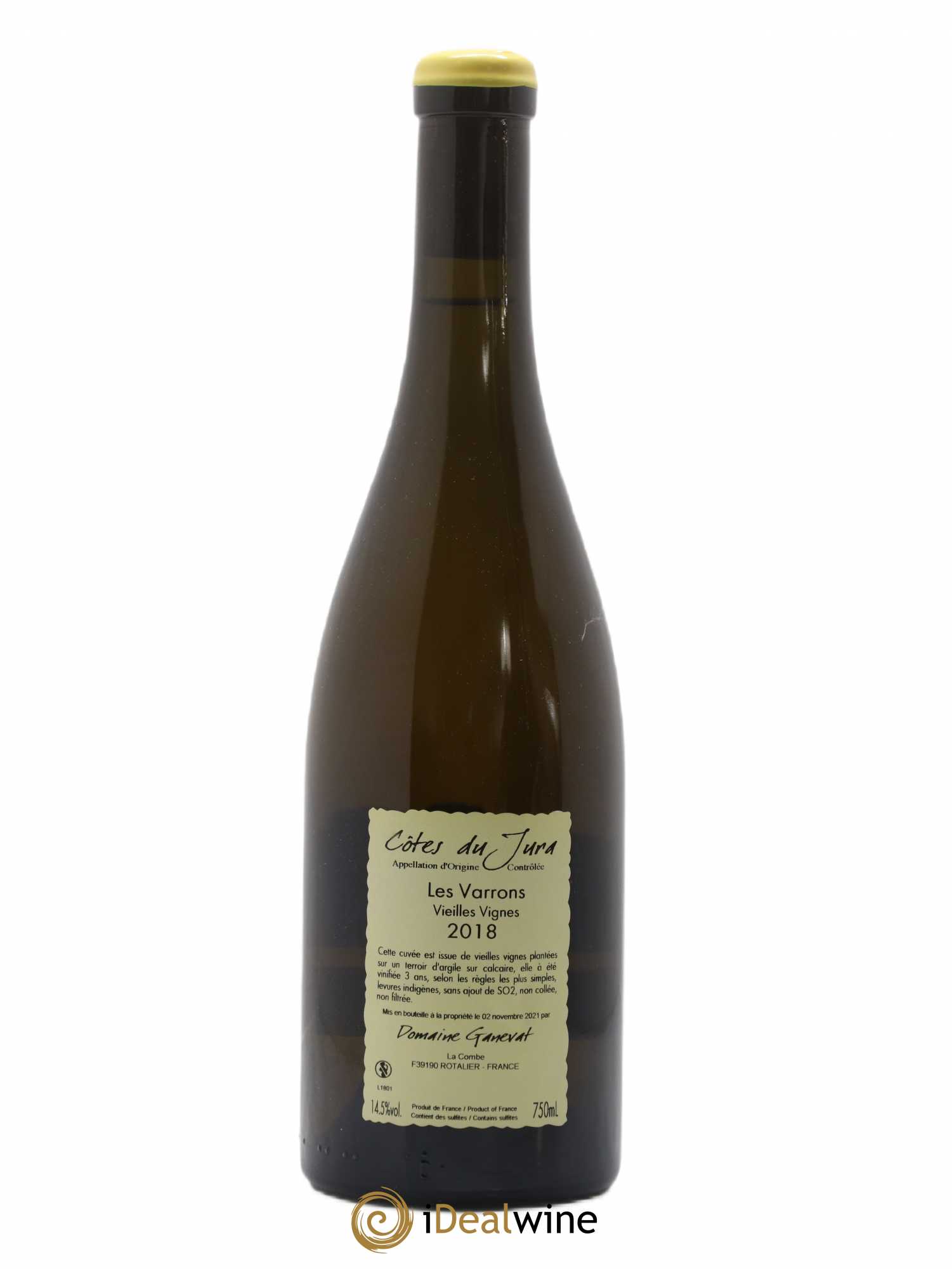 Côtes du Jura Les Varrons Vieilles Vignes Jean-François Ganevat (Domaine) 2018 - Lot de 1 bouteille - 1