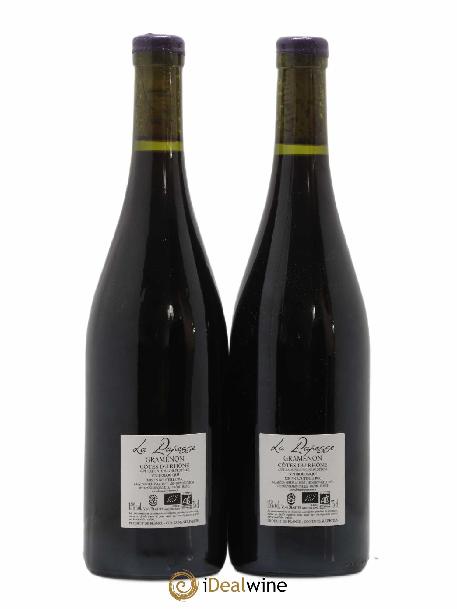 Vinsobres La Papesse Gramenon (Domaine) 2020 - Lot de 2 bouteilles - 1